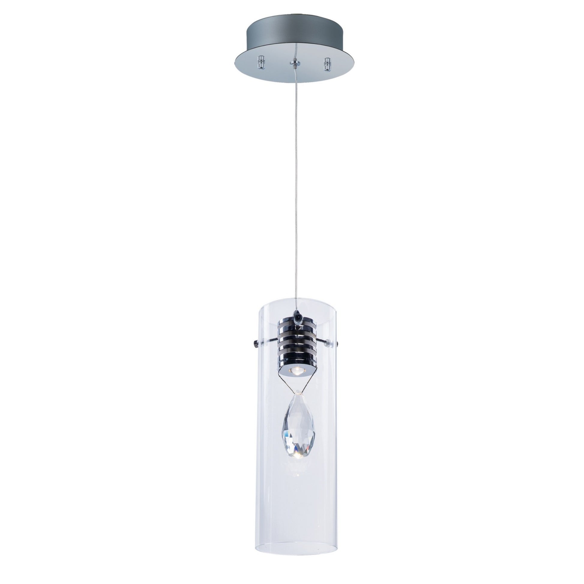 Solitaire 4" LED Mini Pendant, Polished Chrome Finish - Bees Lighting