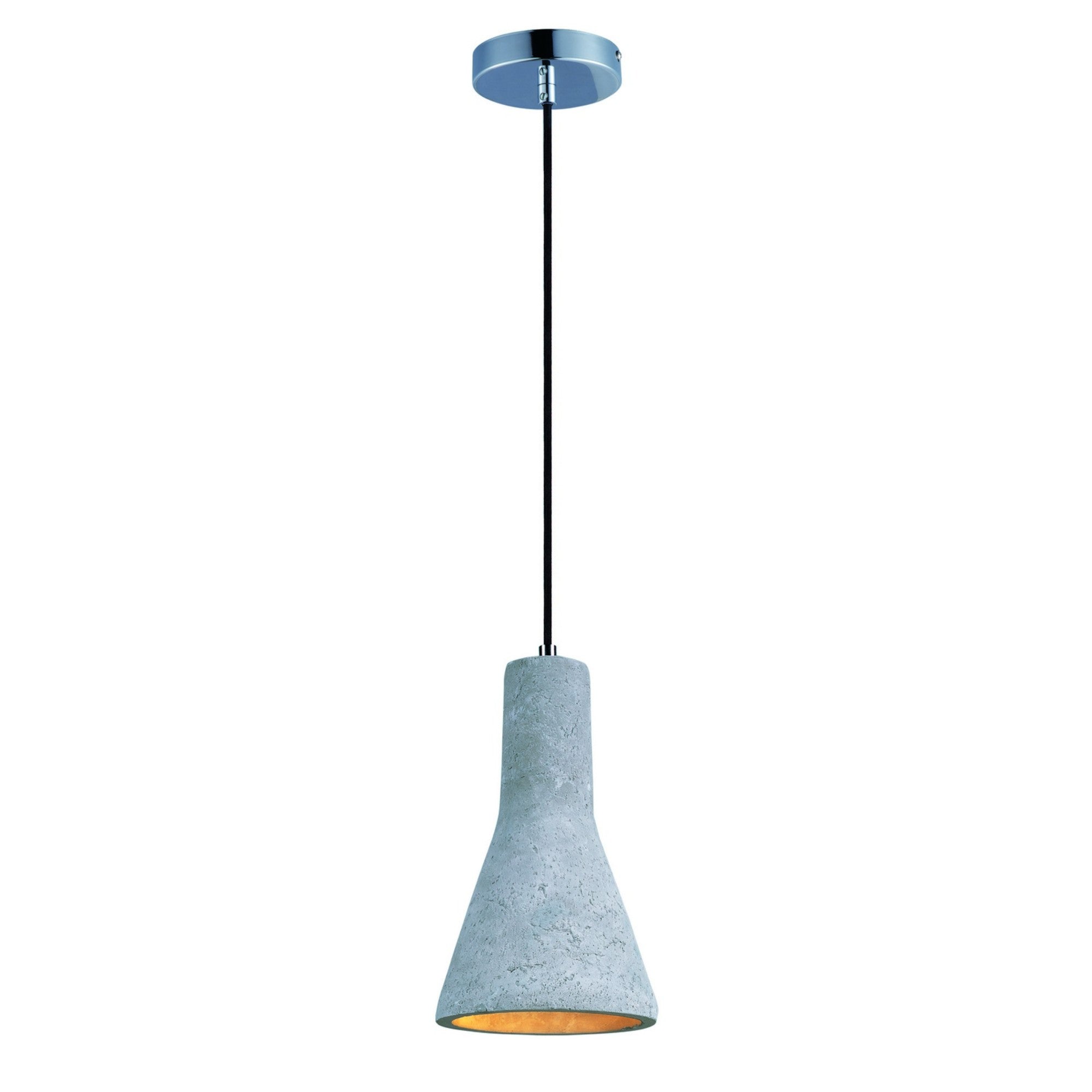 Crete 13" Cone LED Pendant, Polished Chrome Finish