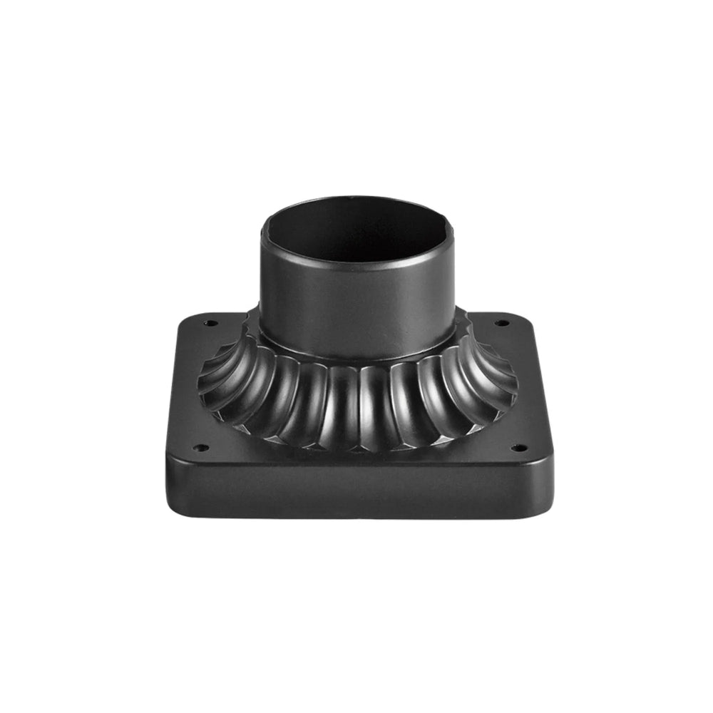 6 In. Aluminum Pier Mount Base Black finish - Bees Lighting