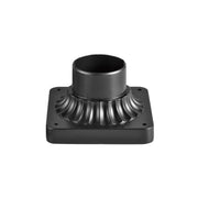 6 In. Aluminum Pier Mount Base Black finish - Bees Lighting