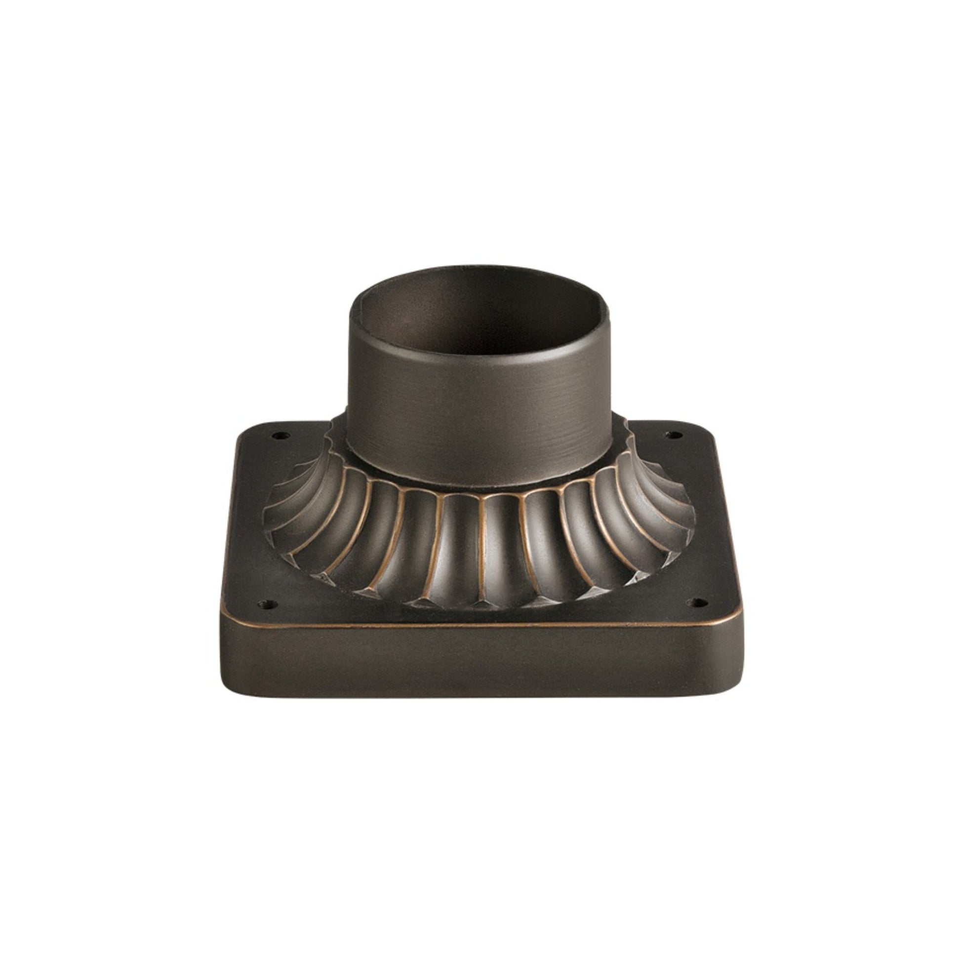 6 In. Aluminum Pier Mount Base Rubbed Bronze finish - Bees Lighting