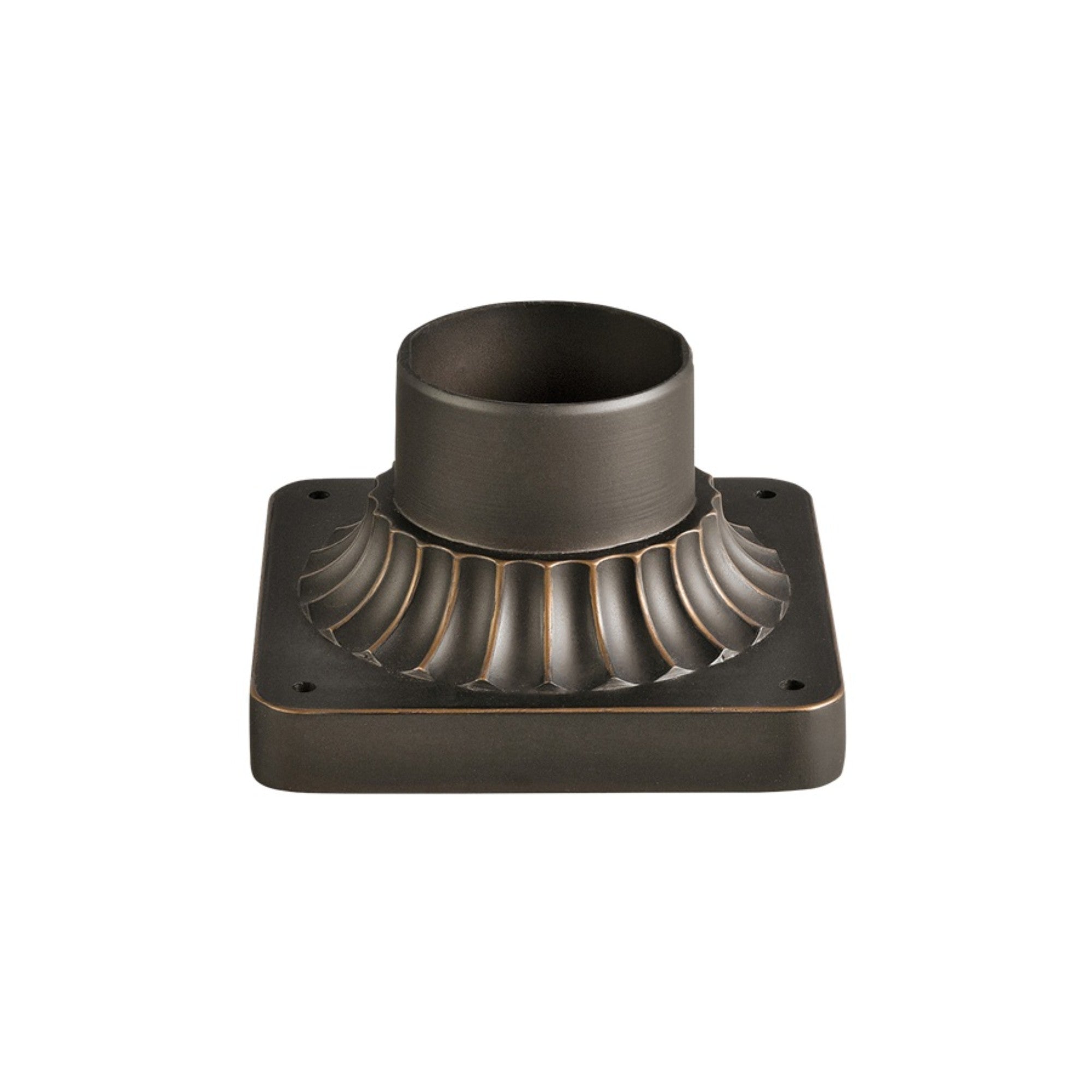 6 In. Aluminum Pier Mount Base Rubbed Bronze finish - Bees Lighting