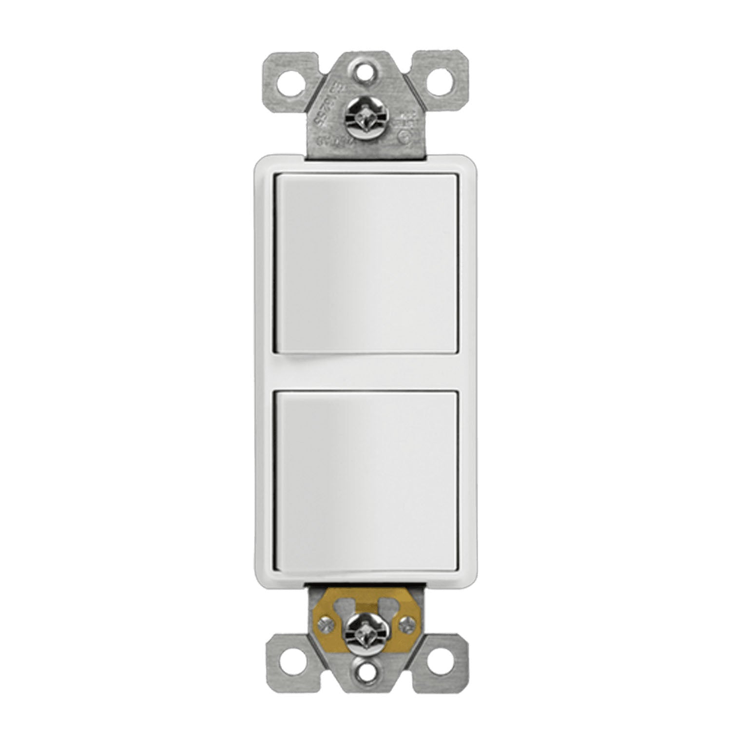Dual Rocker Light Switch, Single Pole, White - Bees Lighting