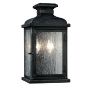Pediment 13" Small Lantern, Dark Weathered Zinc Finish - Bees Lighting