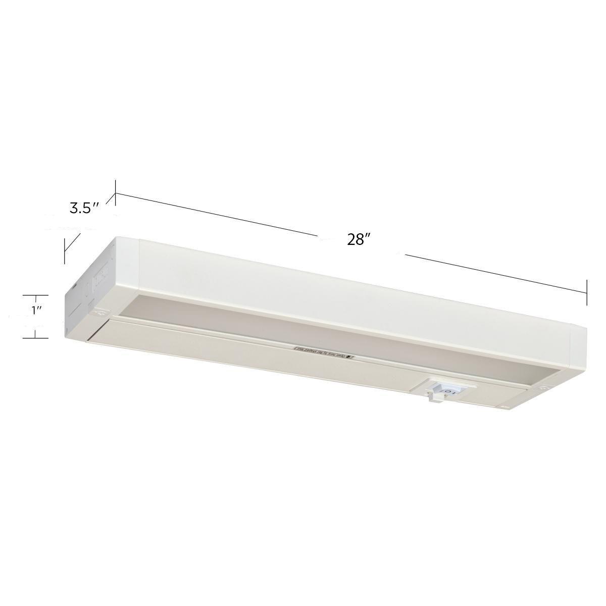 Counter Quick 28 Inch Under Cabinet LED Light, 1366 Lumens, Linkable, CCT Selectable 30K/40K/50K, 120V