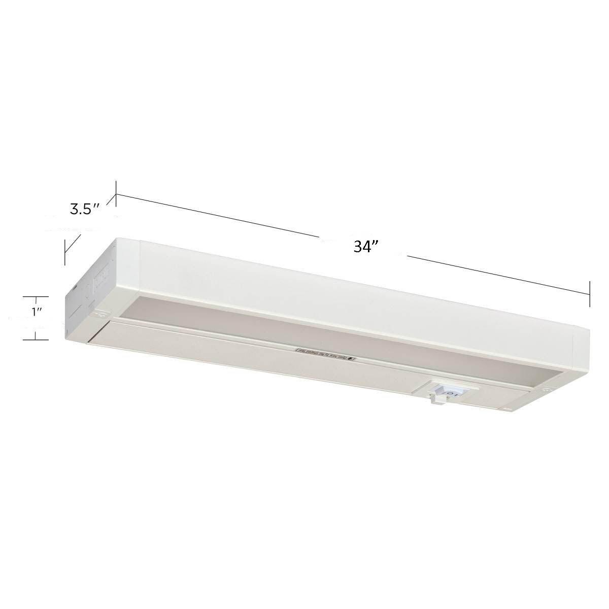 Counter Quick 34 Inch Under Cabinet LED Light, 1500 Lumens, Linkable, CCT Selectable 30K/40K/50K, 120V