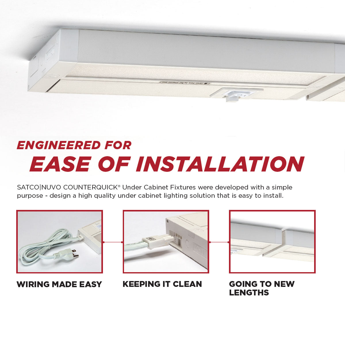 Satco|Nuvo CounterQUICK Linkable Under Cabinet Fixture