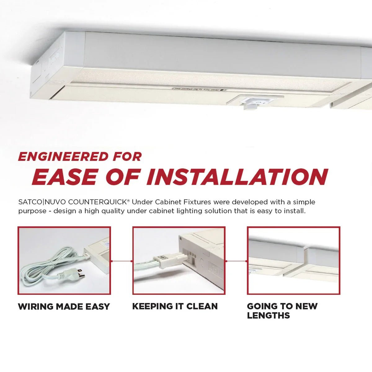 Satco|Nuvo CounterQUICK Linkable Under Cabinet Fixture - Bees Lighting