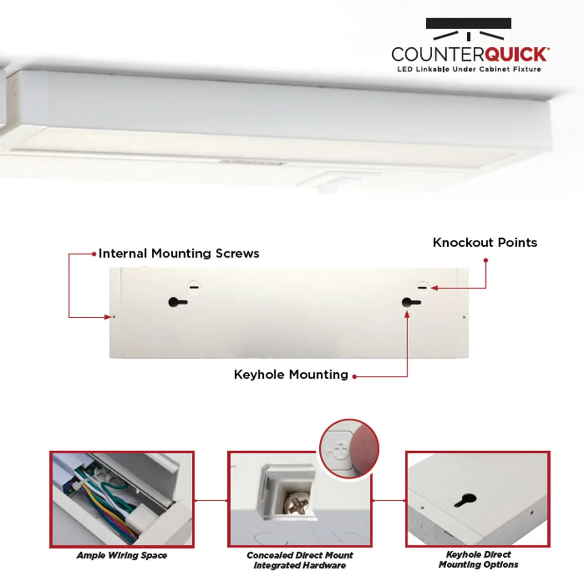 Satco|Nuvo CounterQUICK Linkable Under Cabinet Fixture - Bees Lighting