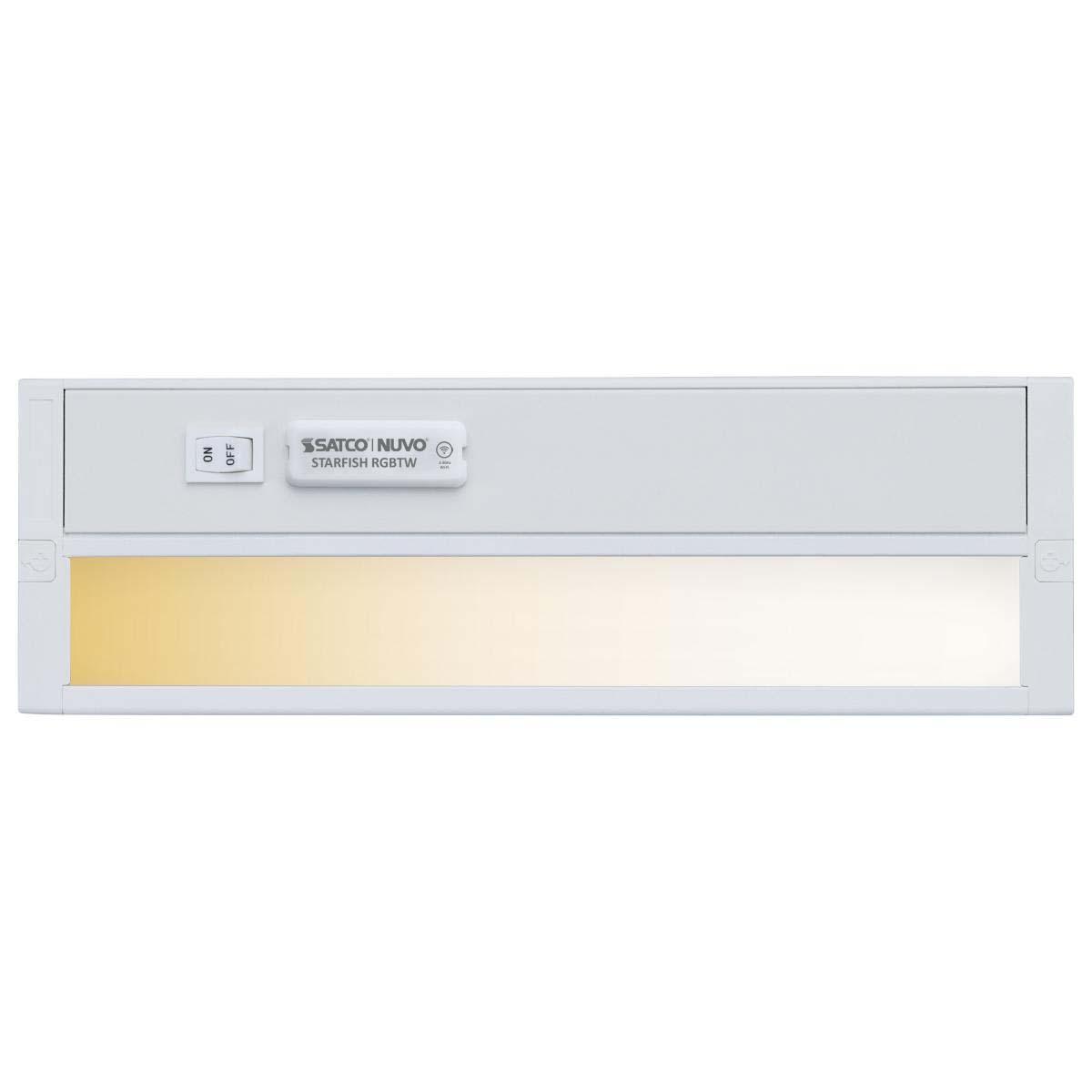 Starfish 14 Inch Smart Under Cabinet Light, 538 Lumens, RGB Color Changing and Tunable White 2700K to 5000K, 120V