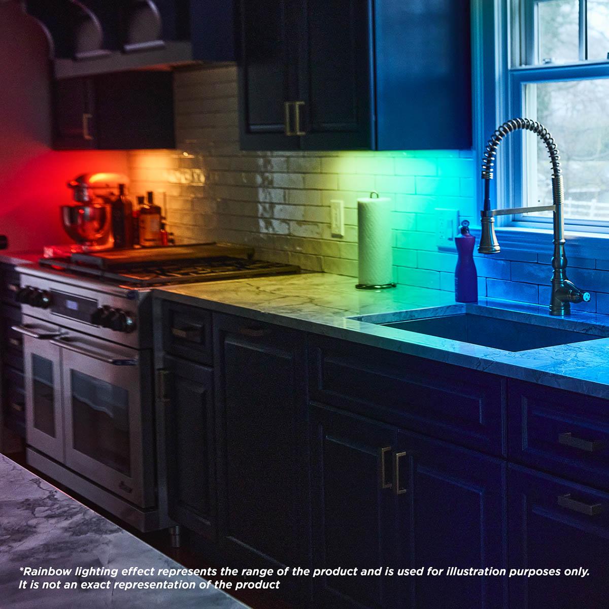 Starfish 28 Inch Smart LED Under Cabinet Light, 1209 Lumens, RGB and Tunable White, 120V - Bees Lighting