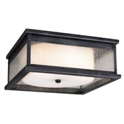 Pediment 13" Outdoor Flush Mount, Dark Weathered Zinc Finish - Bees Lighting