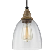Matrimonio 6" Mini Pendant, Driftwood & Dark Weathered Zinc Finish - Bees Lighting