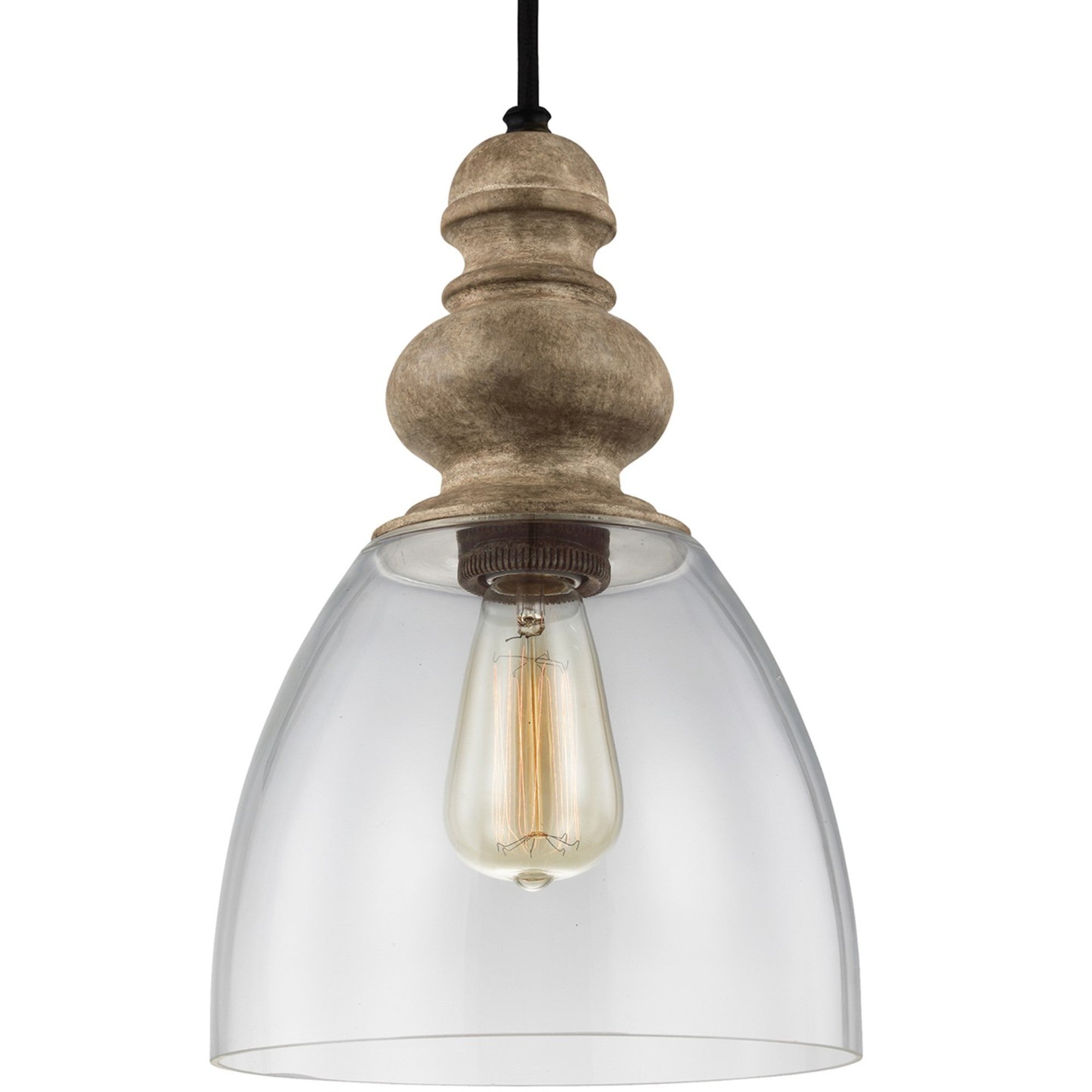 Matrimonio 9" Pendant, Driftwood & Dark Weathered Zinc Finish - Bees Lighting