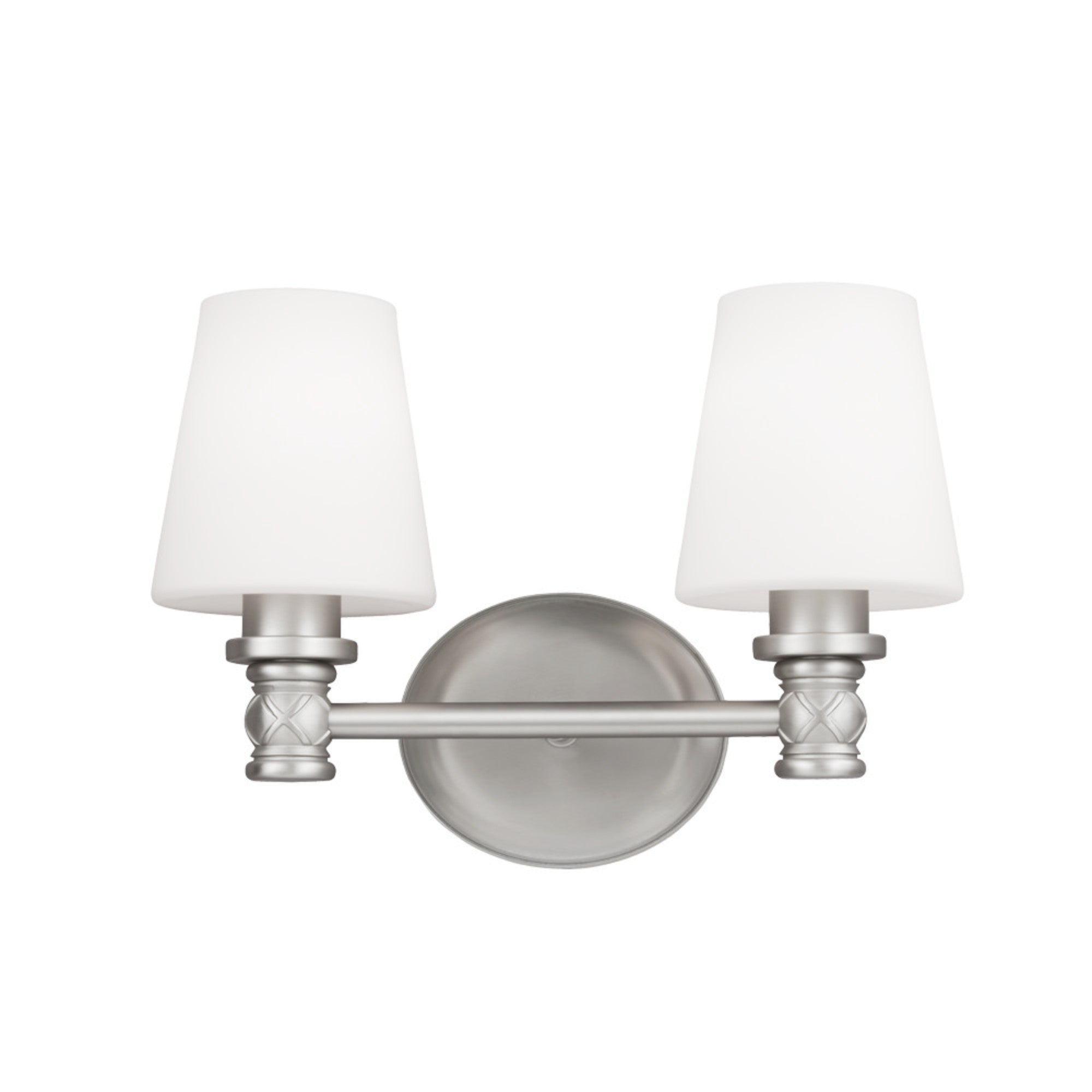 Xavierre 14" 2-Light Bathroom Vanity, Satin Nickel Finish