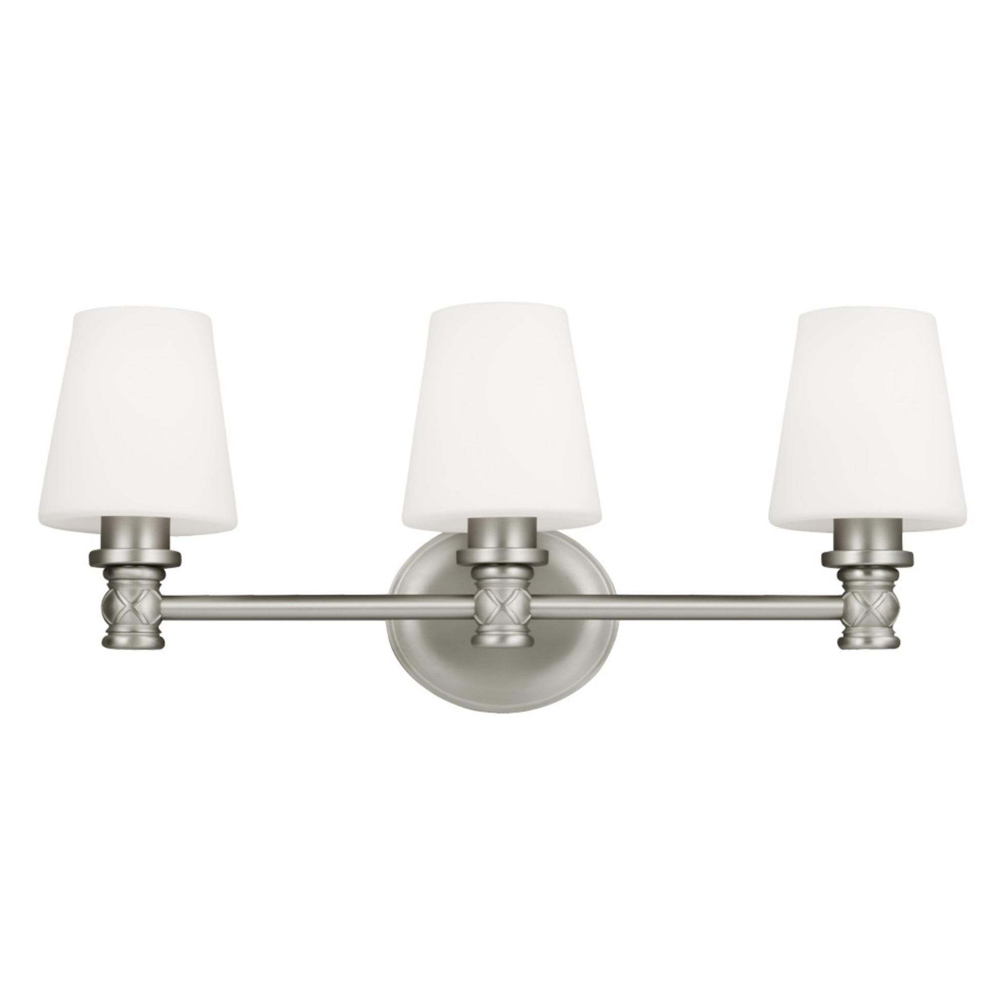 Xavierre 23" 3-Light Bathroom Vanity, Satin Nickel Finish - Bees Lighting