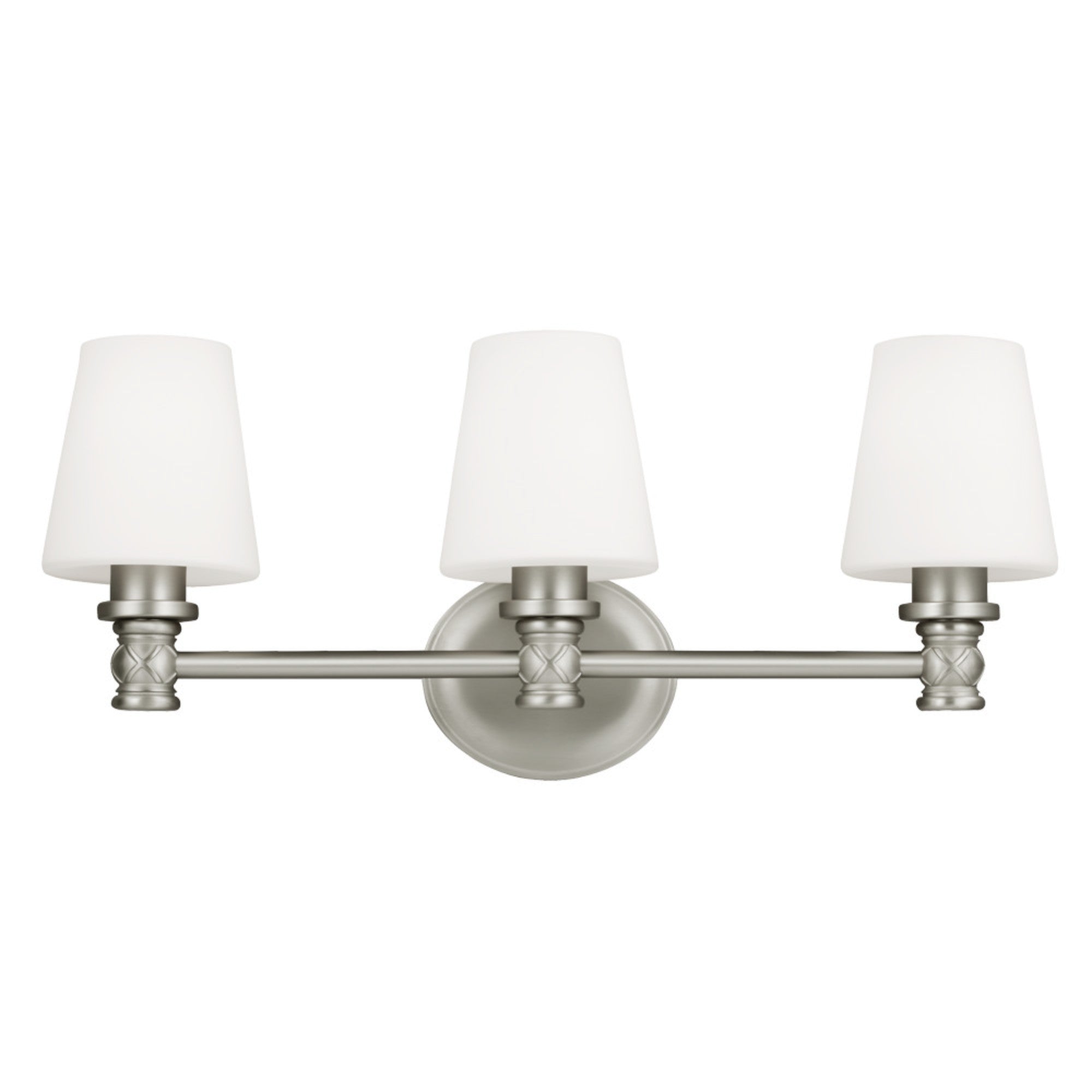 Xavierre 23" 3-Light Bathroom Vanity, Satin Nickel Finish - Bees Lighting