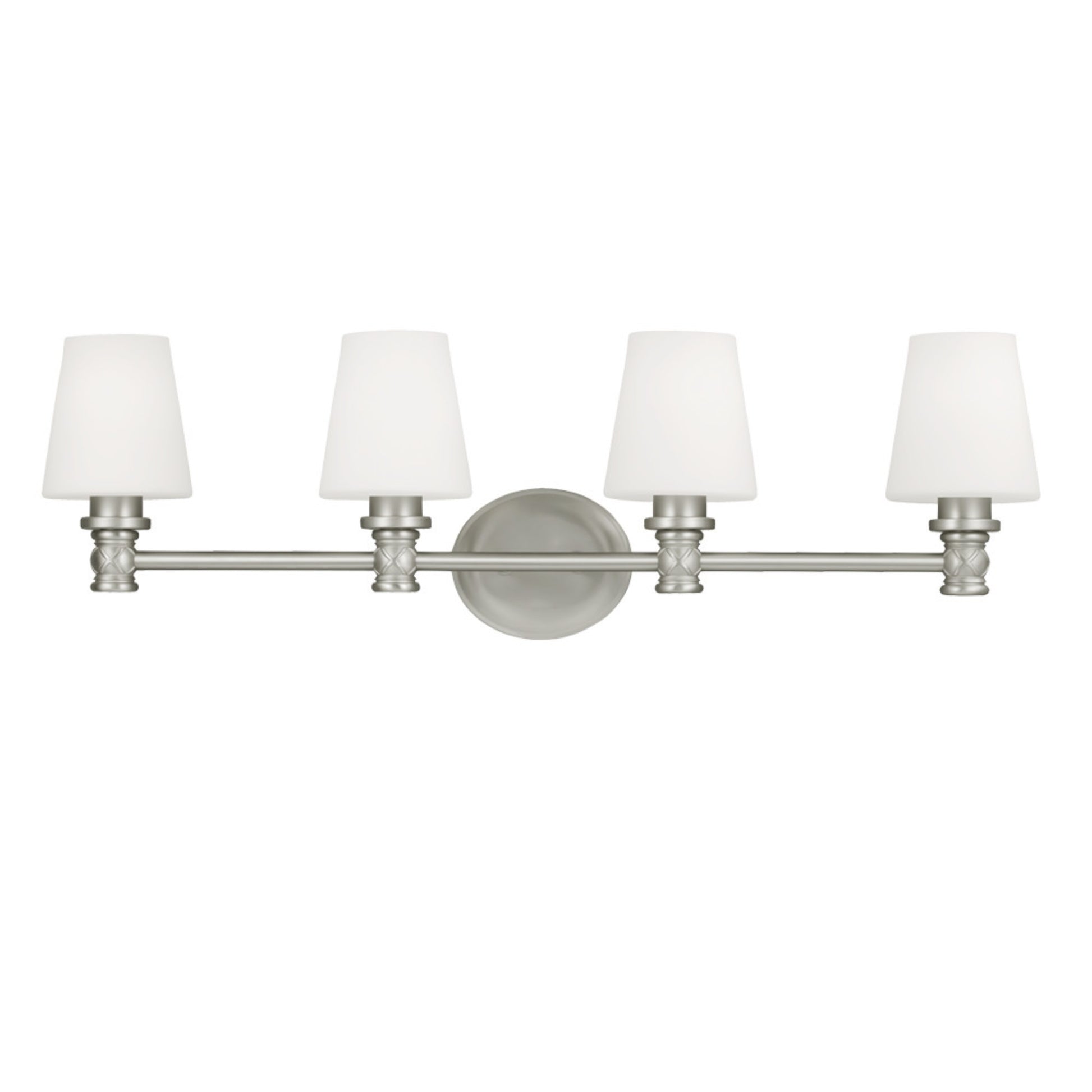 Xavierre 32" 4-Light Bathroom Vanity, Satin Nickel Finish - Bees Lighting
