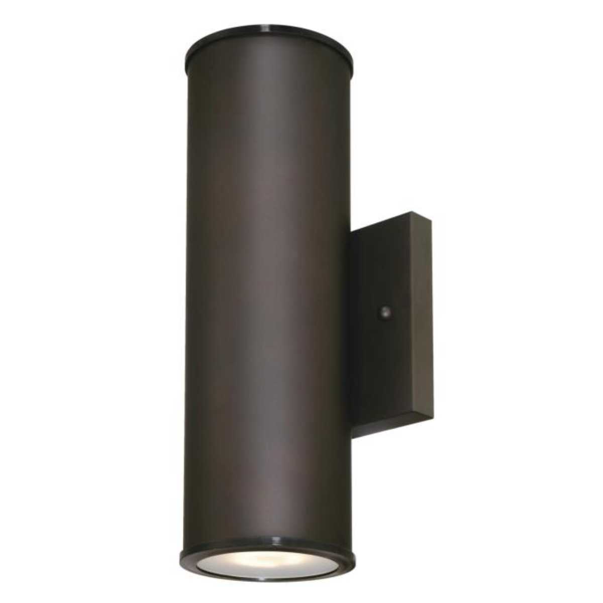 Mayslick 12 In 2 Lights LED Outdoor Cylinder Sconce Up/Down lights Dimmable 2700K Bronze Finish - Bees Lighting