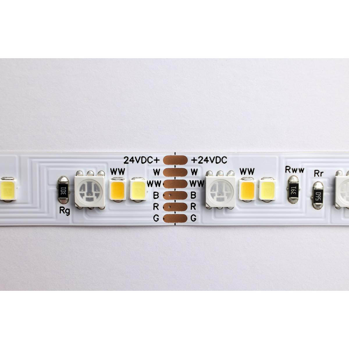 Dimension Pro LED Smart Tape Light Kit, 64Ft Reel, RGB + Tunable White, 24V, Plug Connection - Bees Lighting