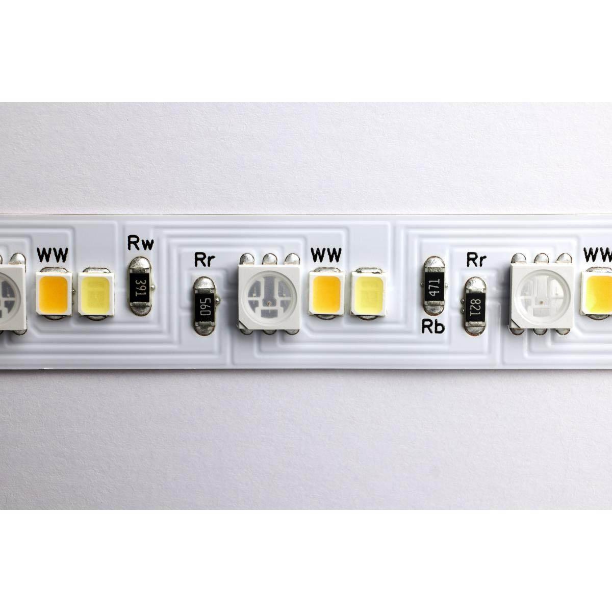 Dimension Pro LED Smart Tape Light Kit, 64Ft Reel, RGB + Tunable White, 24V, J-Box Connection - Bees Lighting