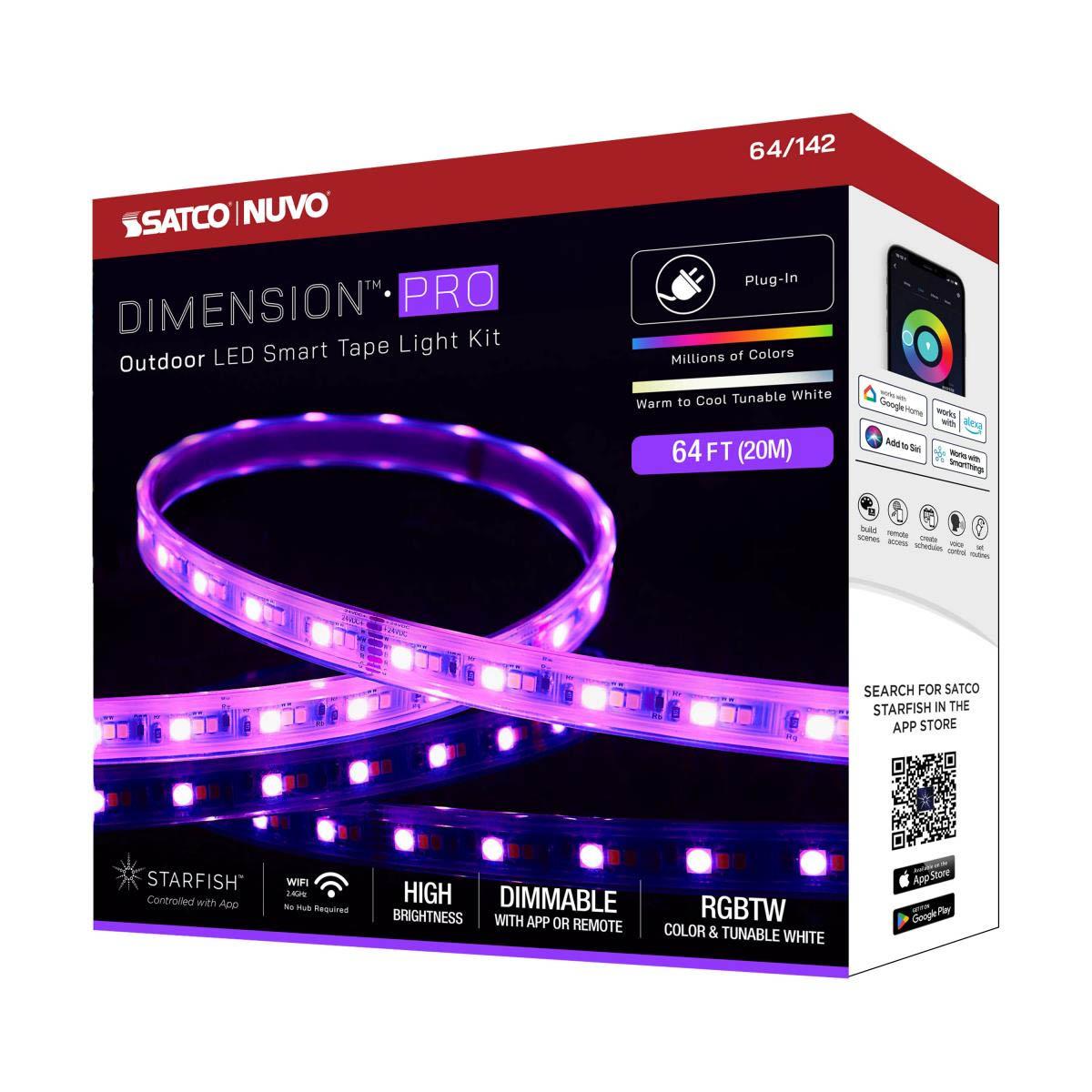 Dimension Pro Outdoor LED Smart Tape Light Kit, RGBTW - Bees Lighting
