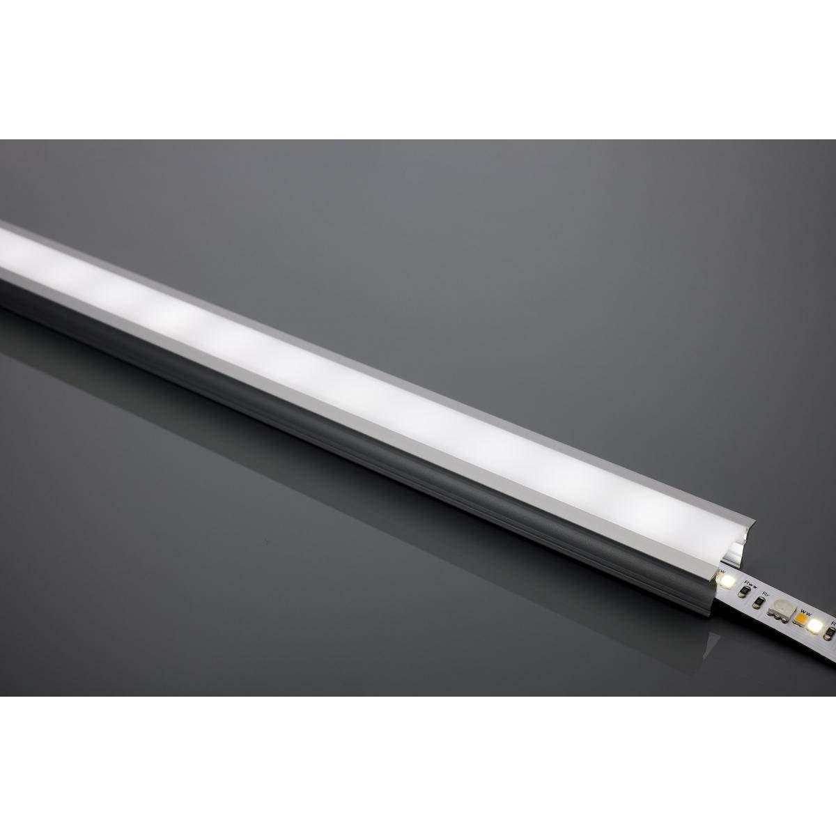 Aluminum Tape Channel with Deep Well for Satco Dimension Tape Lights, Recessed Mounting