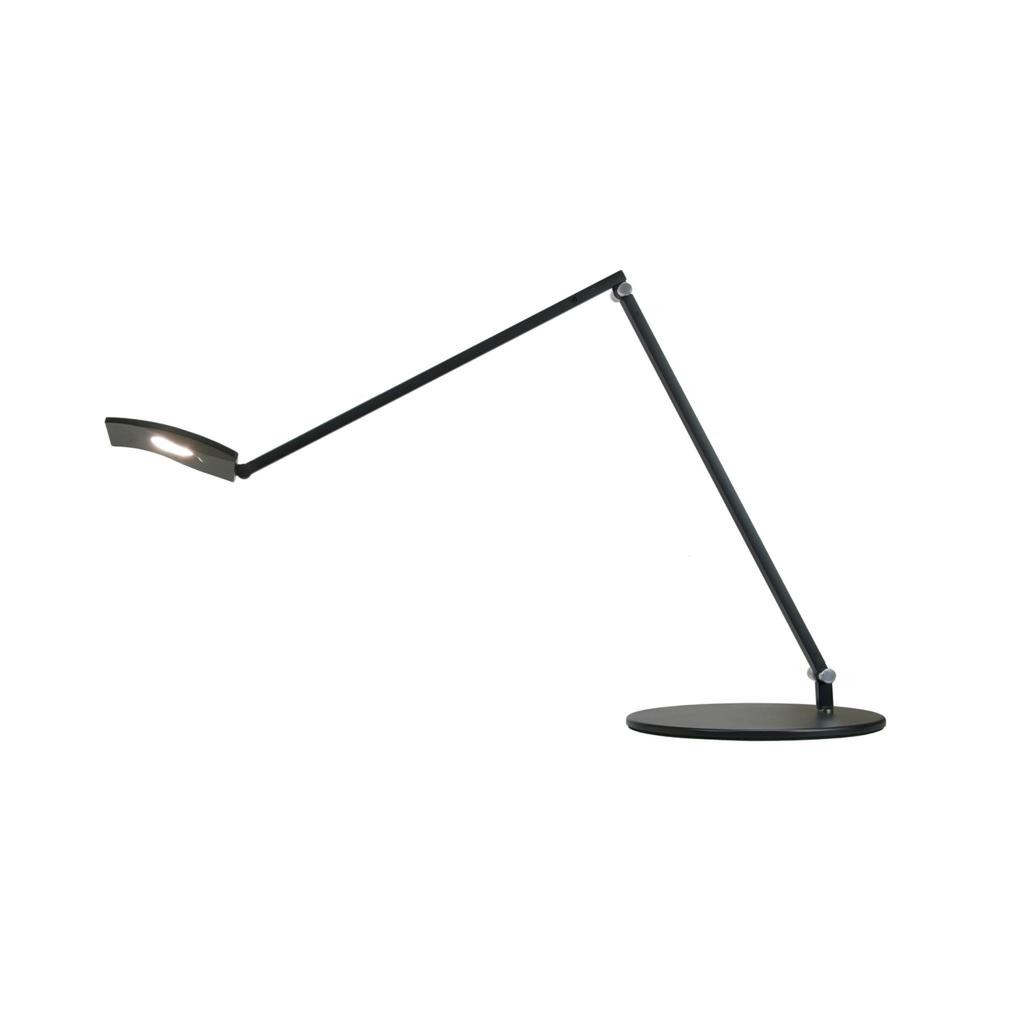 Mosso Pro Metallic Black Contemporary LED Desk Lamp with Table Base and USB Port