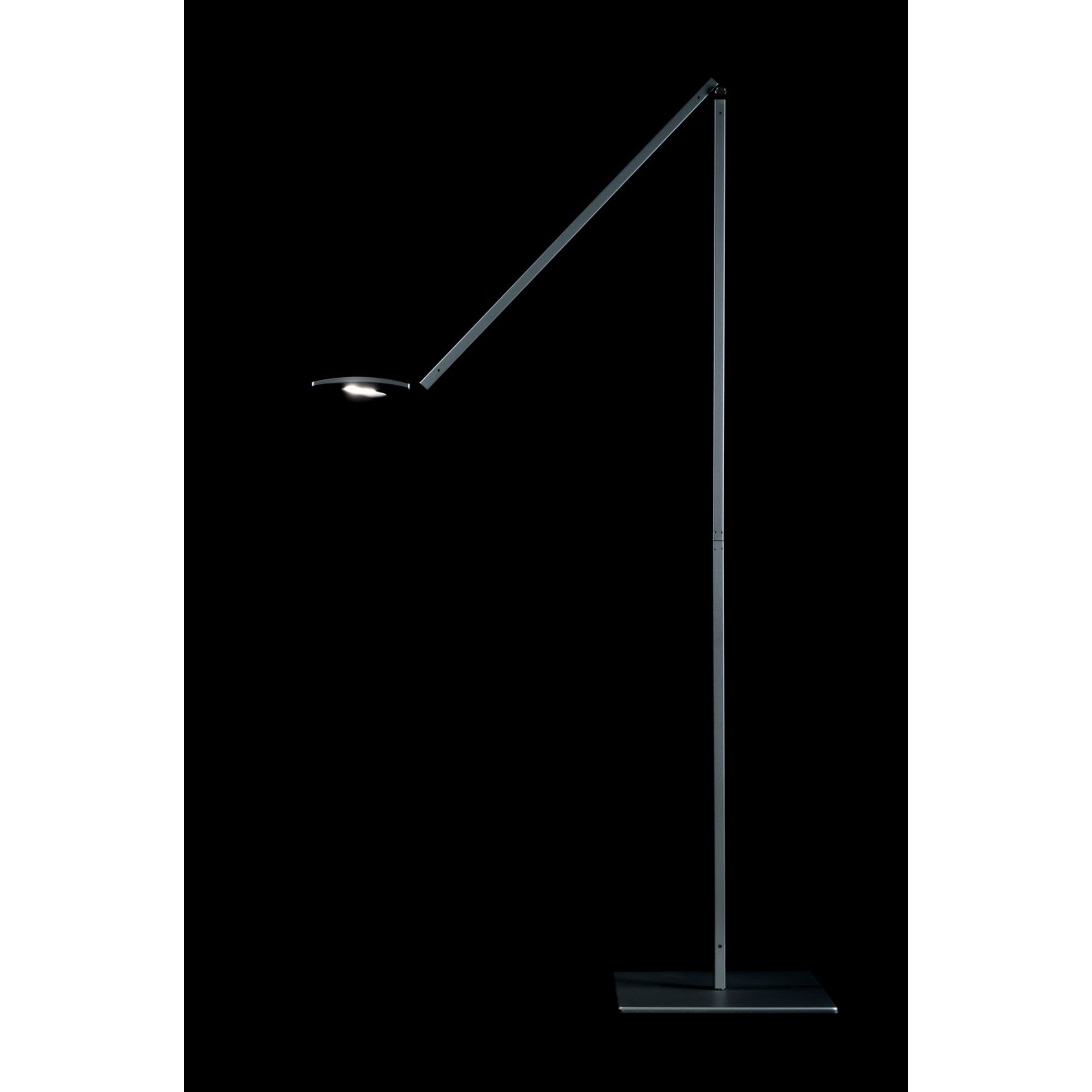 Mosso Pro Silver Transitional Boom Arm LED Floor Lamp with USB Port - Bees Lighting