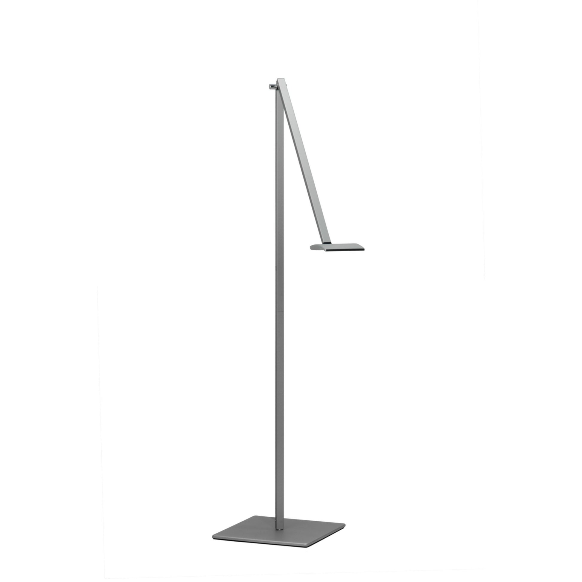 Mosso Pro Silver Transitional Boom Arm LED Floor Lamp with USB Port - Bees Lighting