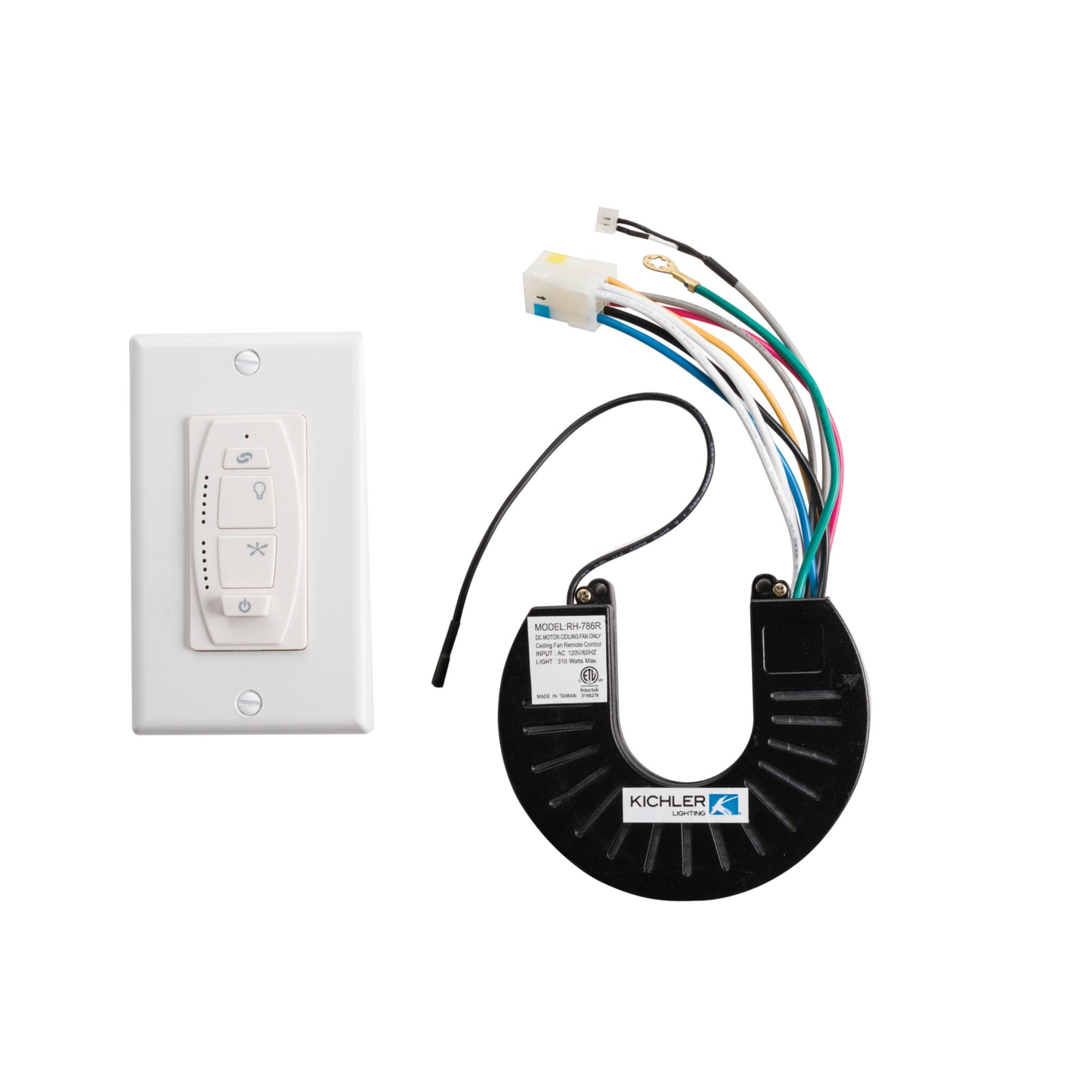 6-Speed DC Ceiling Fan Wall Control Transmitter, Full Function - Bees Lighting