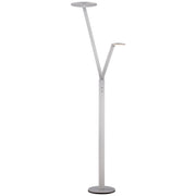 Task Portables 2-Light LED Floor Lamp, Chiseled Nickel Finish, Round Head - Bees Lighting