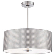Grid 18" 3-Light Pendant, Brushed Nickel Finish - Bees Lighting