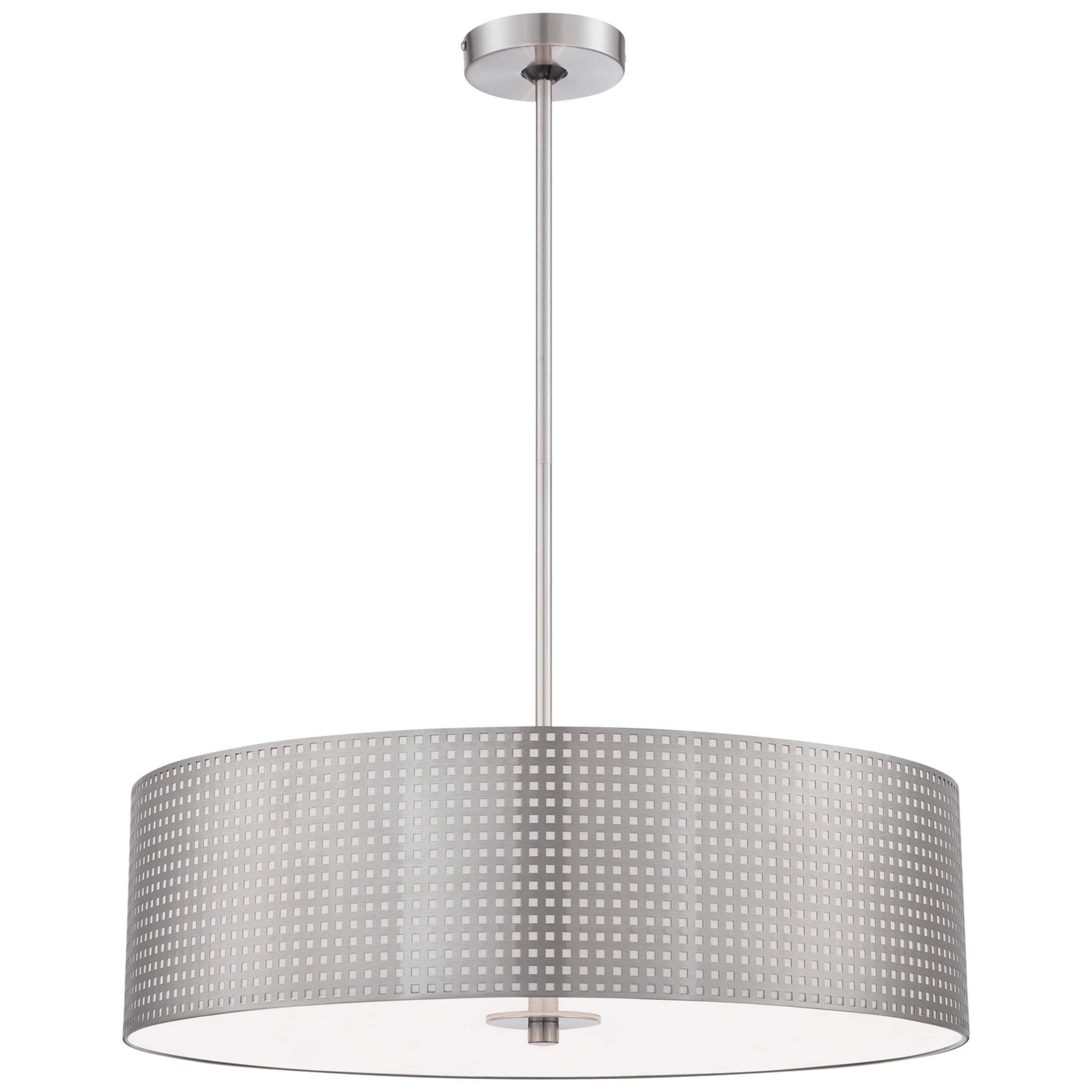 Grid 24" 4-Light Pendant, Brushed Nickel Finish - Bees Lighting