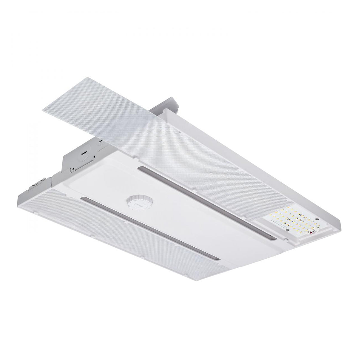 LED Linear High Bay Light, 255W, 39270 Lumens, Selectable CCT, 120-277V - Bees Lighting