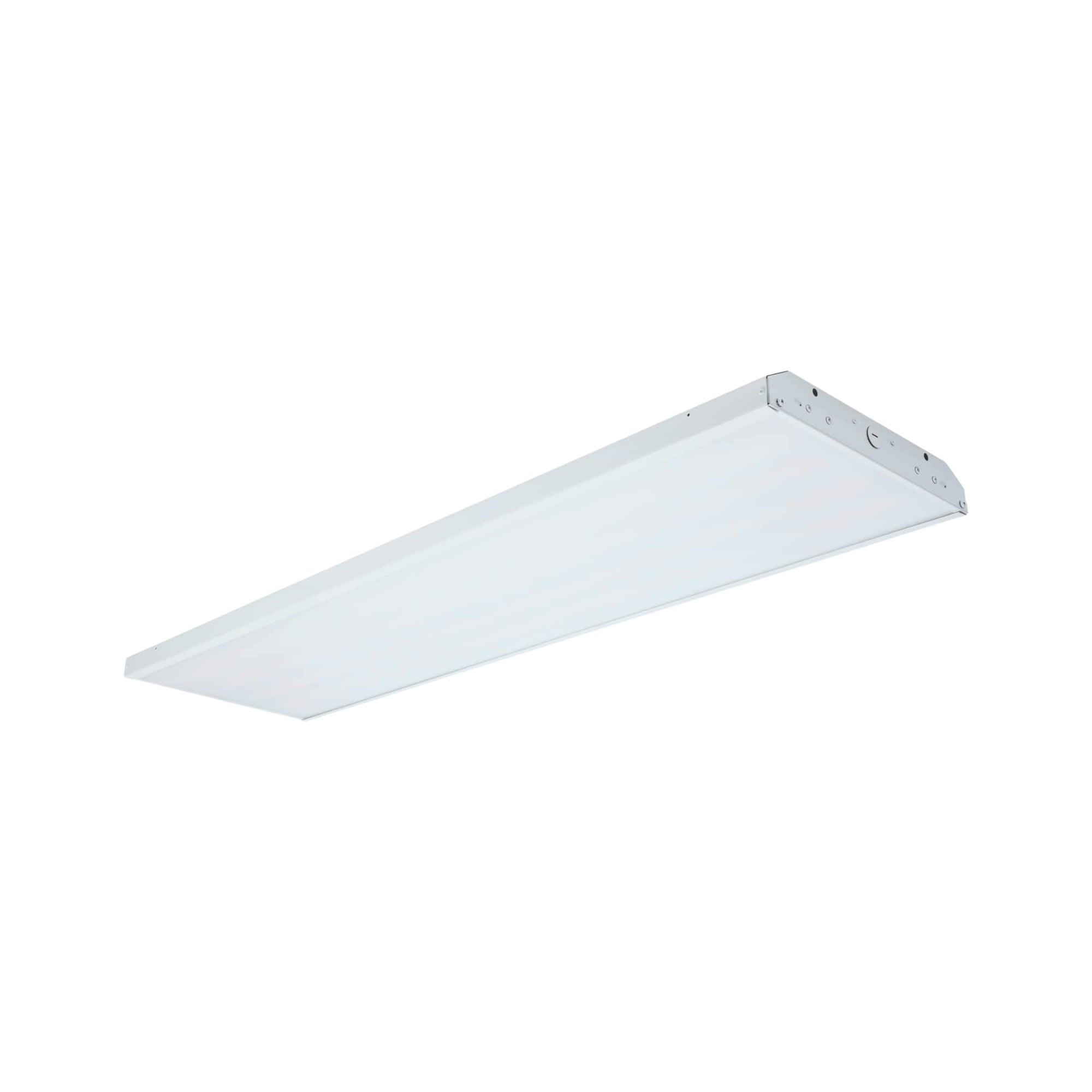 Satco|Nuvo 65-1040 4-Foot Selectable LED Linear High Bay, 30000/22500/15000 Lumens, 200W/150W/100W, 35K/4K/5K, 120-277V, Suspended White