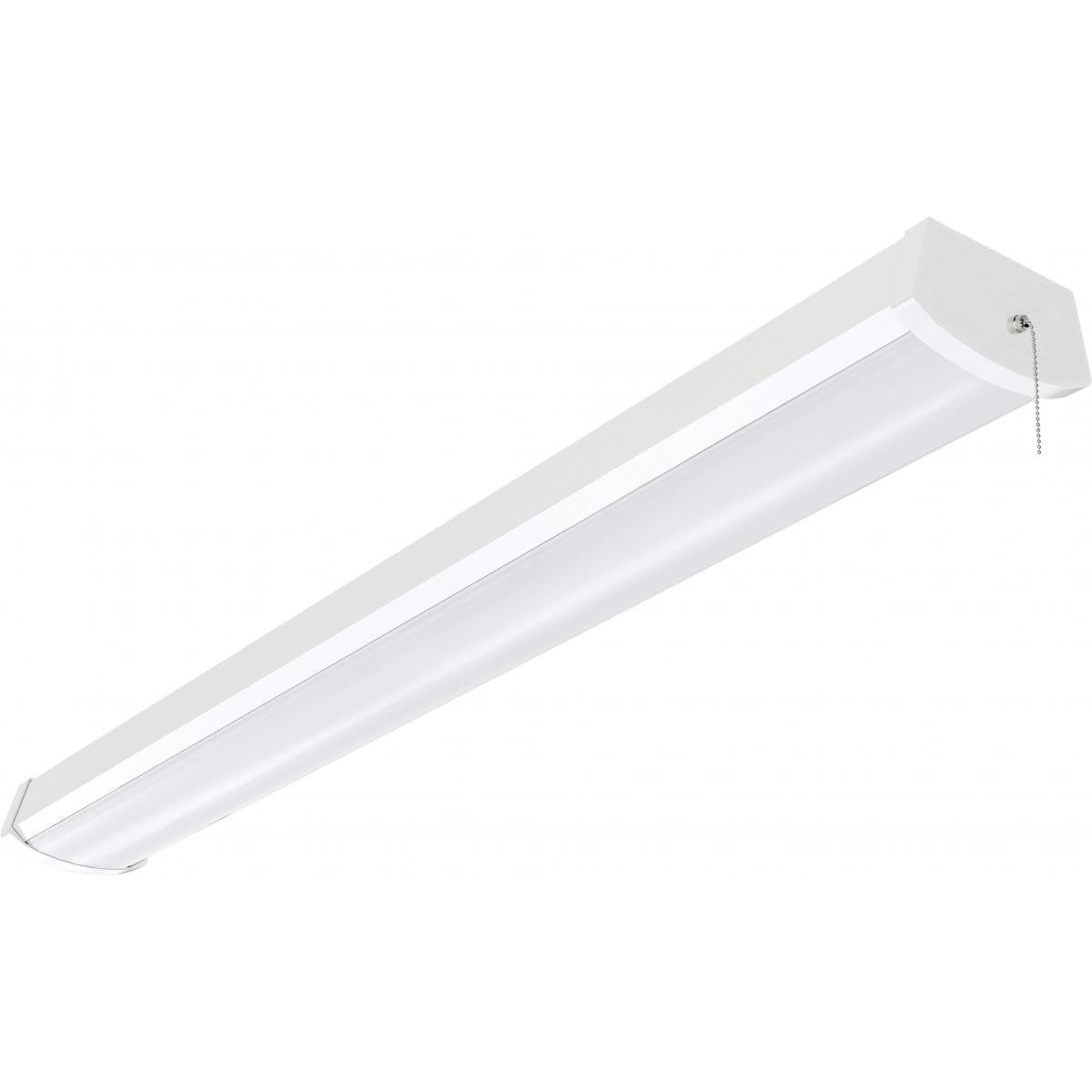 4ft LED Wraparound Light 3,200 Lumens 3000K On/Off Pull Chain White Finish, Ceilling Wrap - Bees Lighting