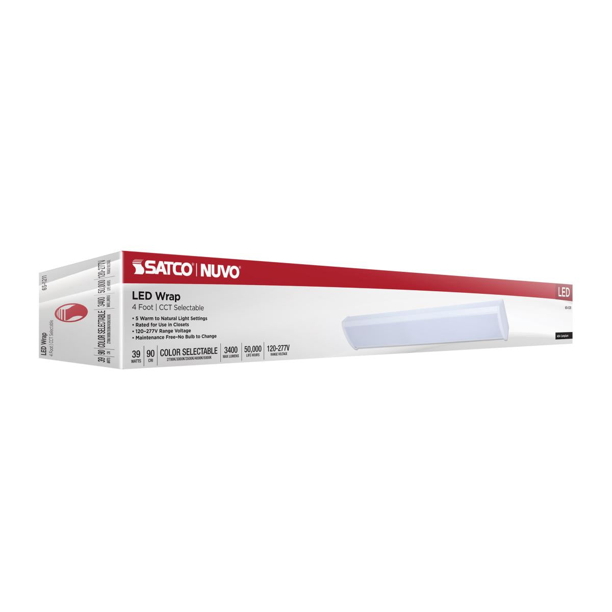 4ft LED Ceiling Wrap, 39W, 3400 Lumens, Selectable CCT, 120-277V - Bees Lighting