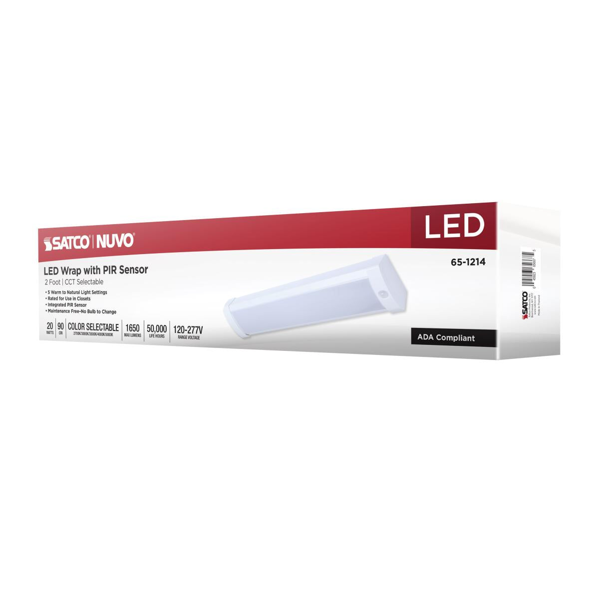 2ft LED Ceiling Wrap, 20W, 1650 Lumens, Selectable CCT, Motion Sensor, 120-277V - Bees Lighting