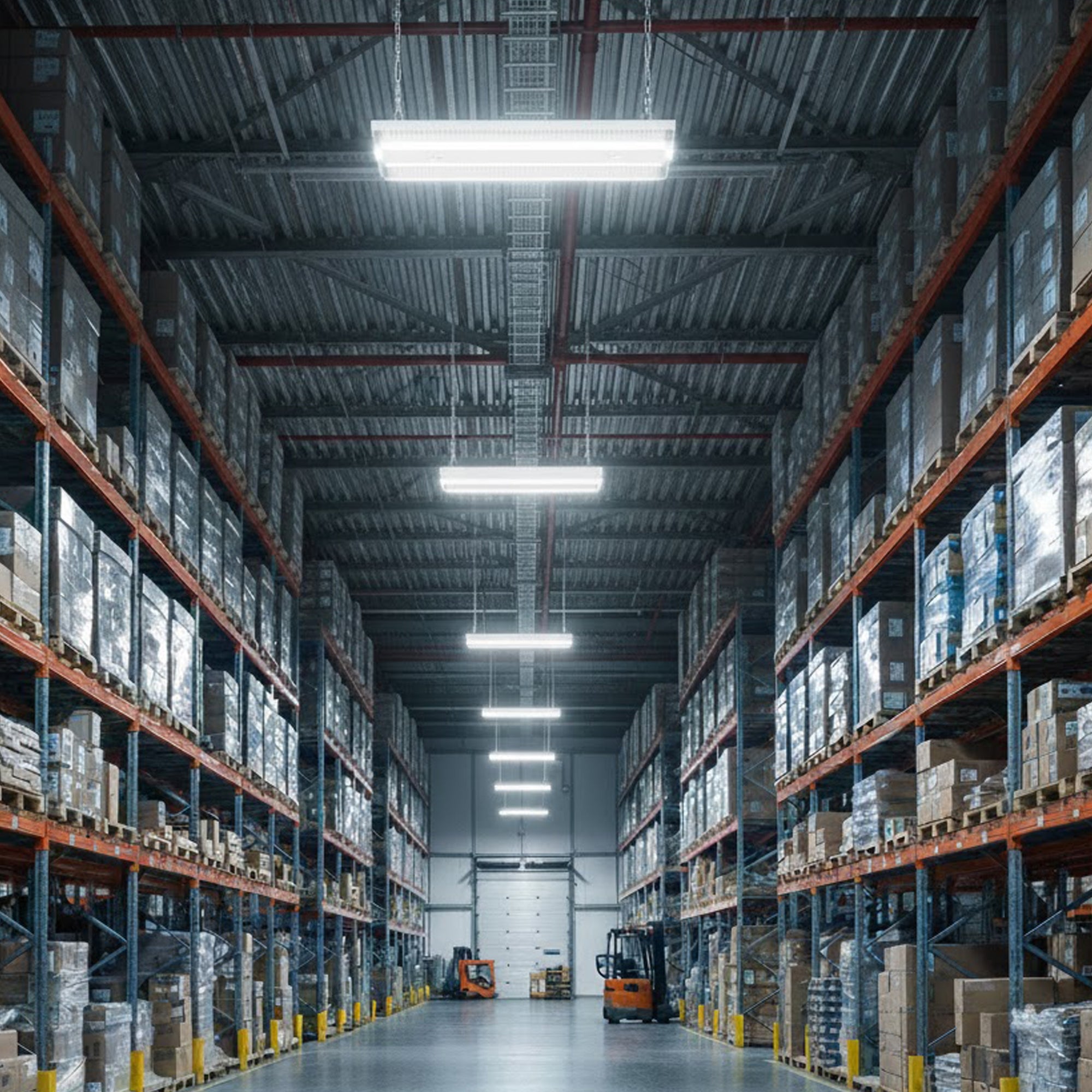 Satco|Nuvo Beam Selectable LED Linear High Bay 15600lm 105W/90W/70W Selectable CCT 120-347V Suspended White