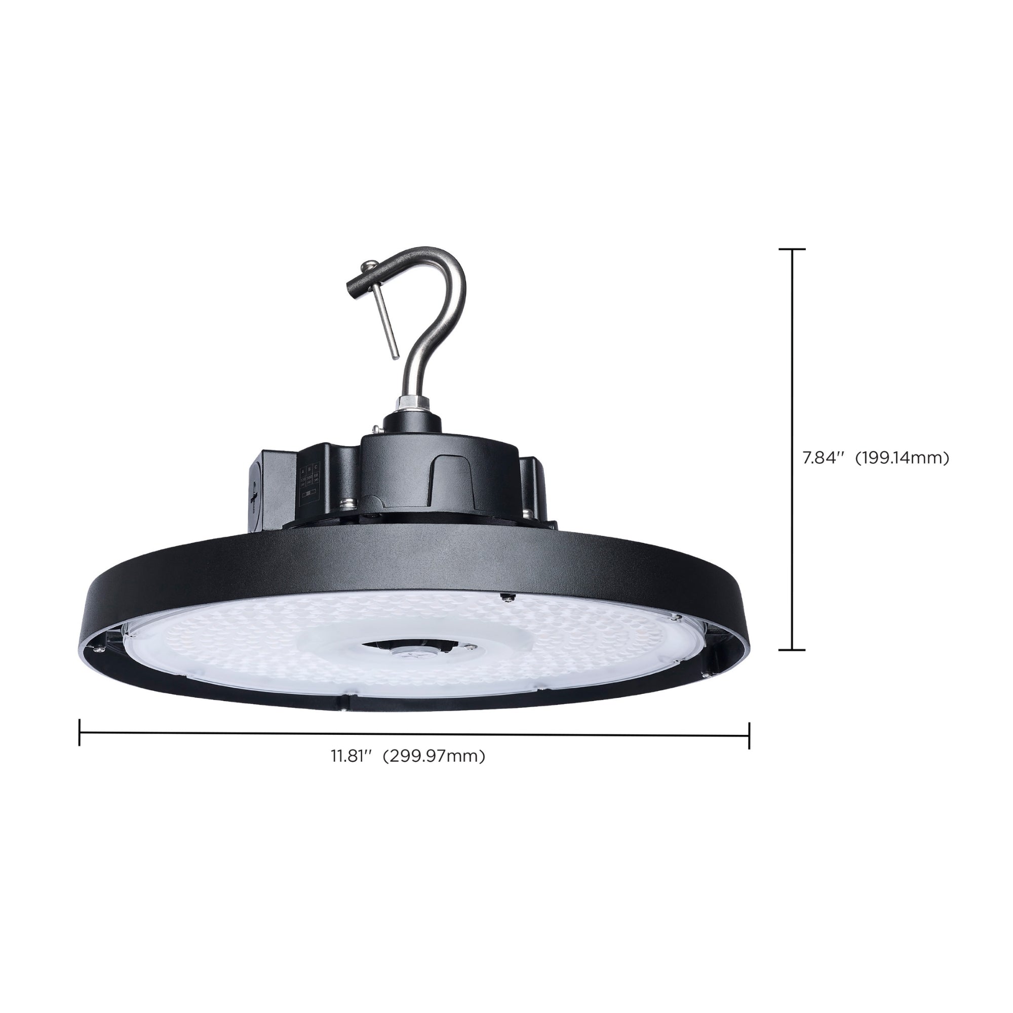 Satco|Nuvo Beam Selectable LED Round High Bay 20000lm 120W/100W/80W Selectable CCT 120-347V Suspended Black