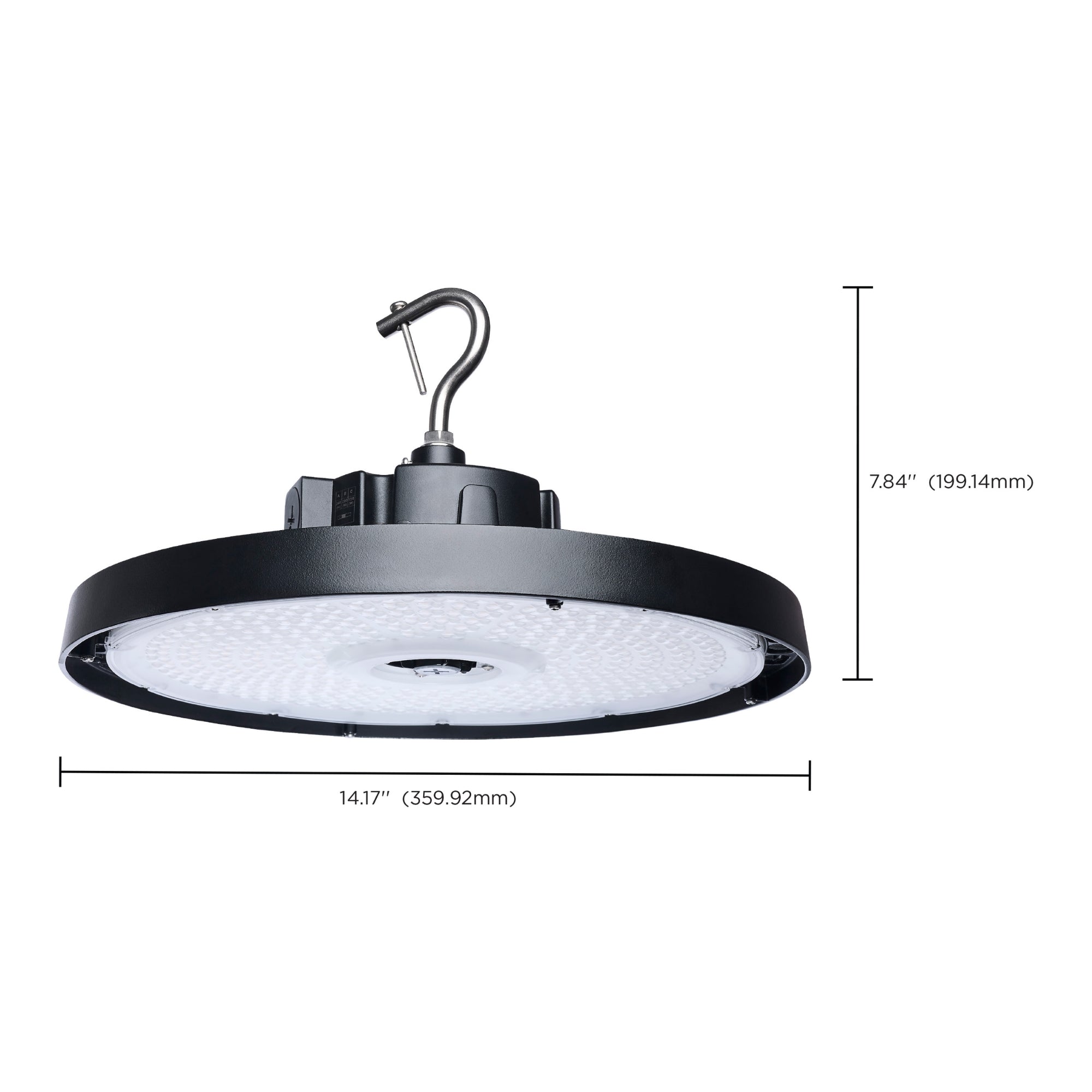 Satco|Nuvo Beam Selectable LED Round High Bay 38000lm 240W/200W/150W Selectable CCT 120-347V Suspended Black