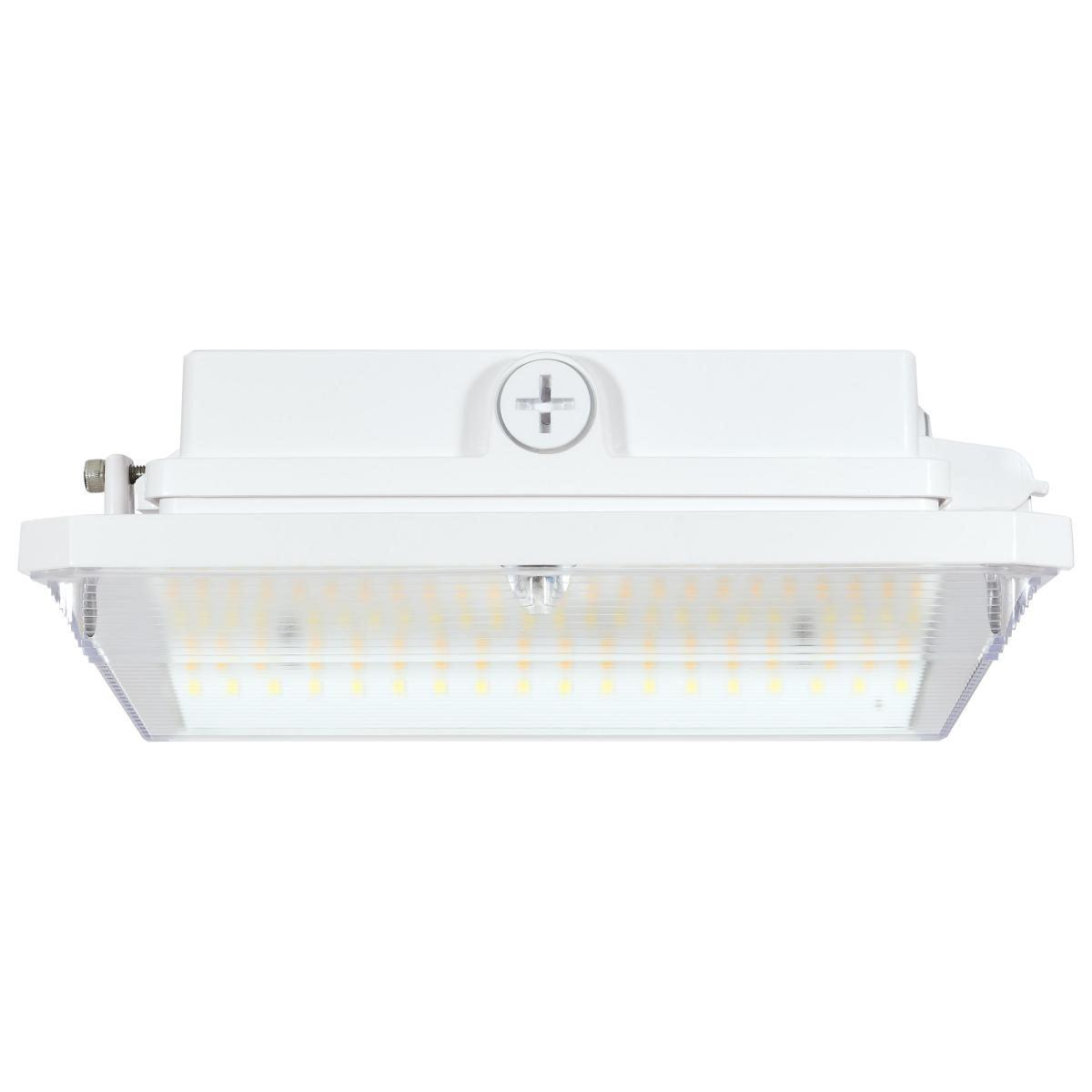 2,660-6,280 Lumens LED Standard Canopy Light, 20-50 Adjustable Watts, Selectable CCT 30K/40K/50K, 120-277V