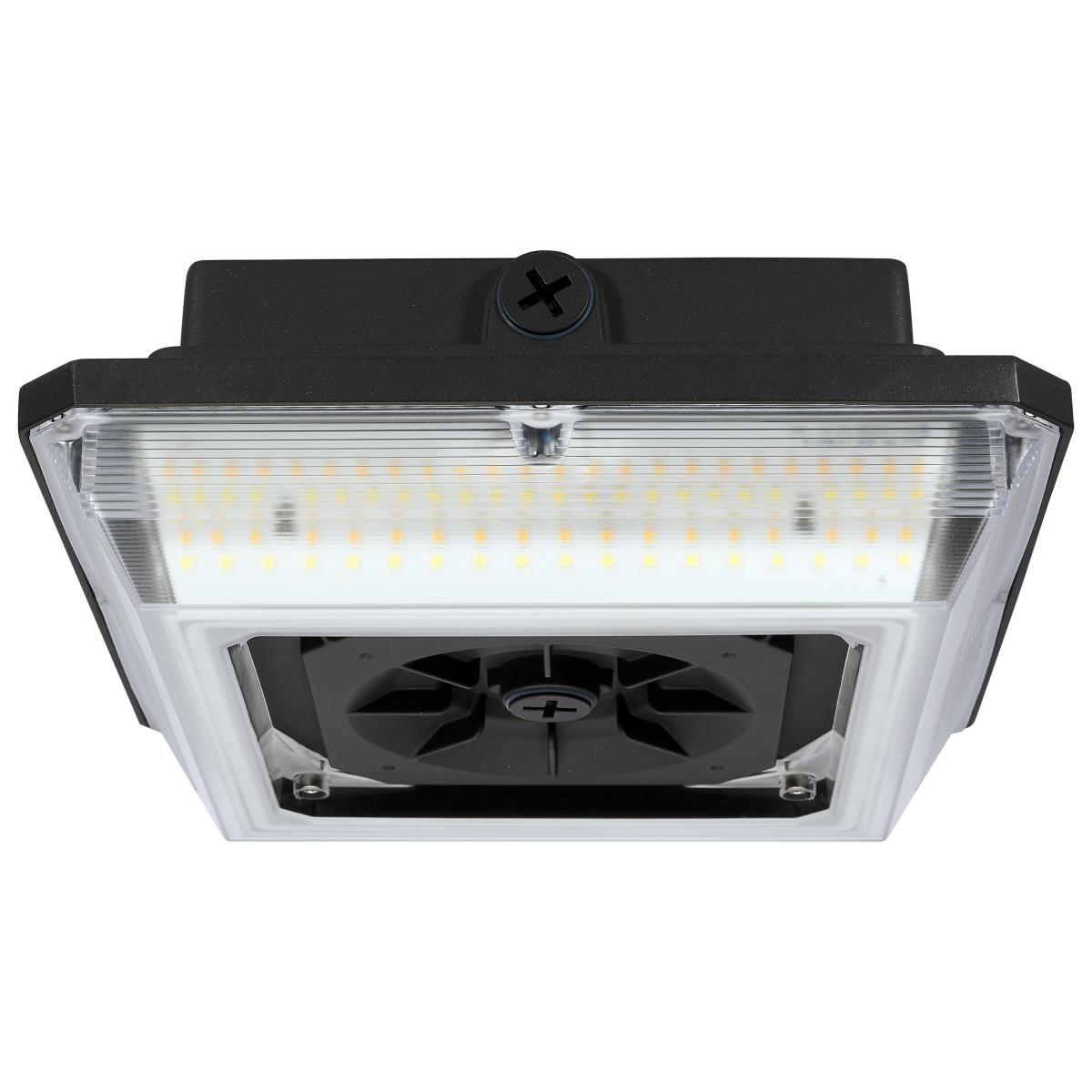 LED Parking Garage Canopy Light, 12550 Lumens, 90W, 30K/40K/50K, 120-277V - Bees Lighting