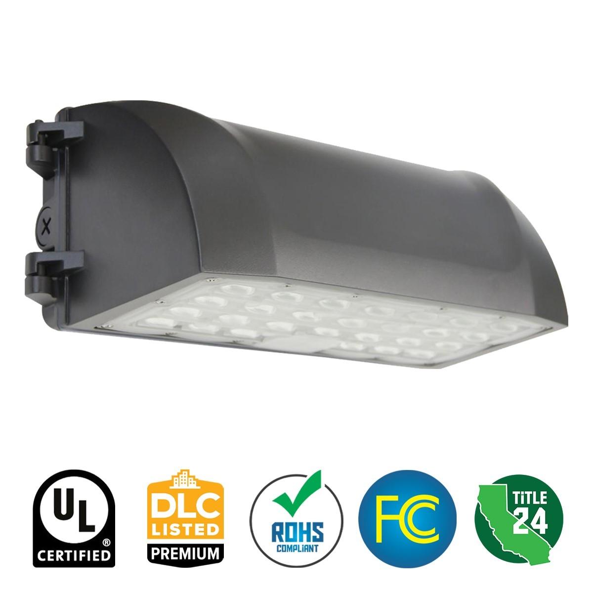 LED Cutoff Wall Pack, 60 Watts, 7500 Lumens, 30K/40K/50K, 120-277V - Bees Lighting