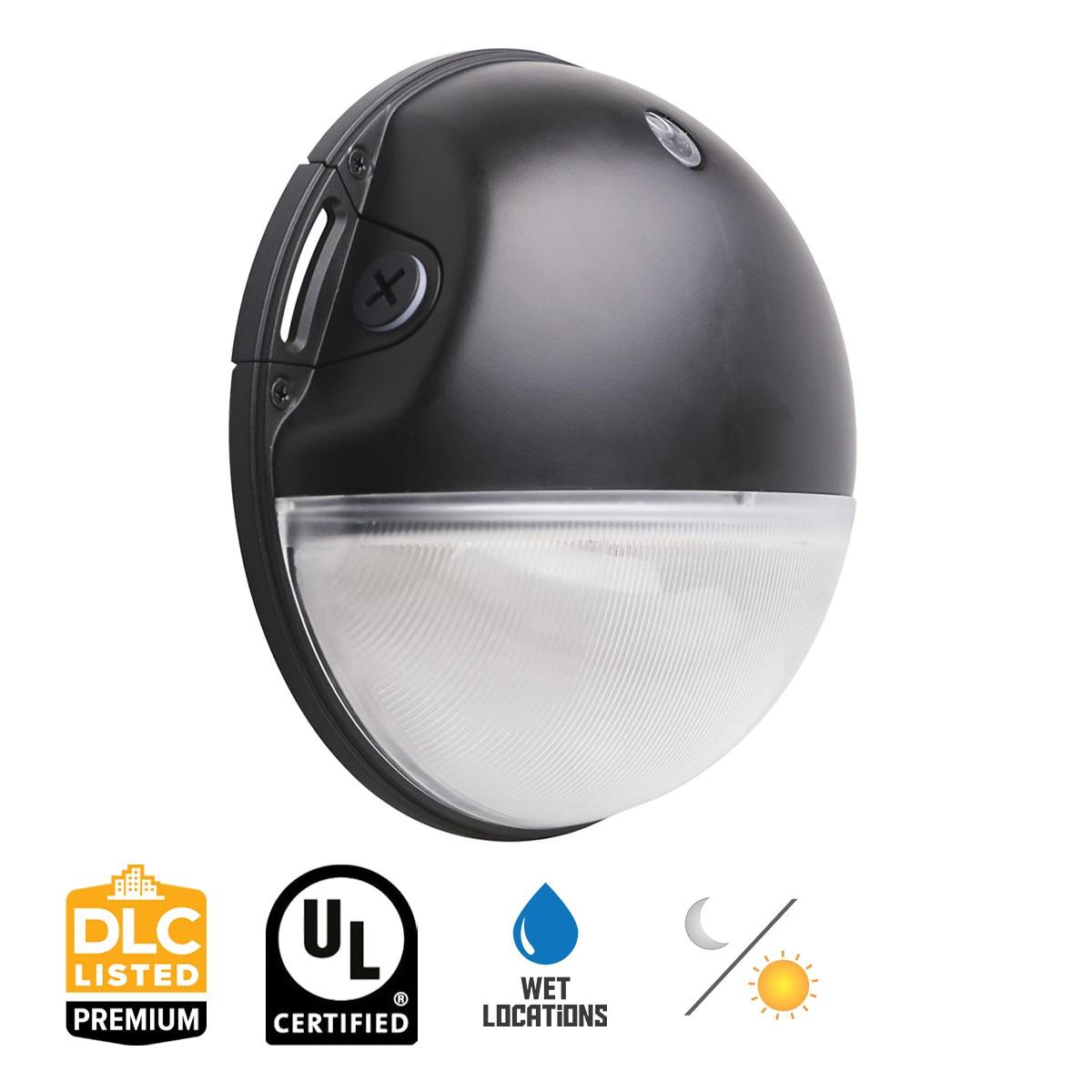 LED Mini Wall Pack With Photocell, 20 Watts, 2800 Lumens, 30K/40K/50K, 120-277V, Bronze Finish - Bees Lighting