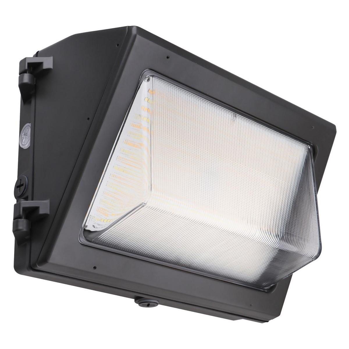 LED Standard Wall Pack With Photocell 60 Watts Adjustable 8,640 Lumens 30K/40K/50K Battery Included 120-277V
