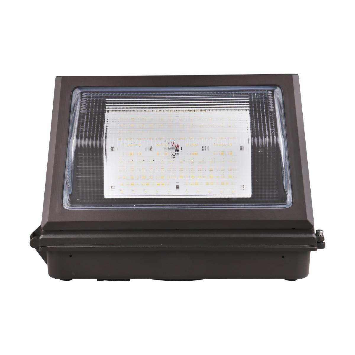LED Standard Wall Pack With Photocell 60 Watts Adjustable 8,400 Lumens 30K/40K/50K Battery Included 120-277V - Bees Lighting