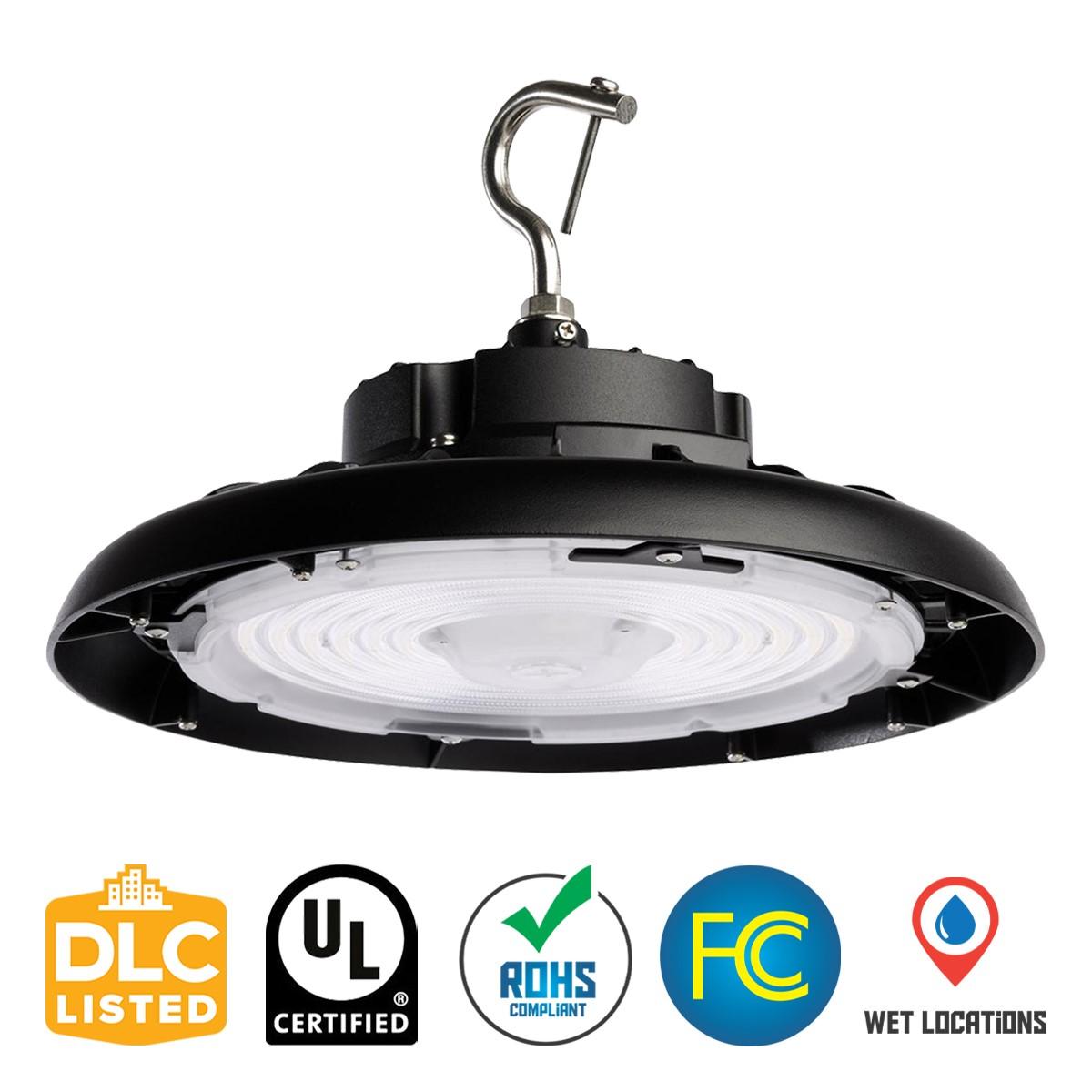 High Bay UFO LED Light, 120W, 18600 Lumens, 30K/40K/50K, 120/277V - Bees Lighting