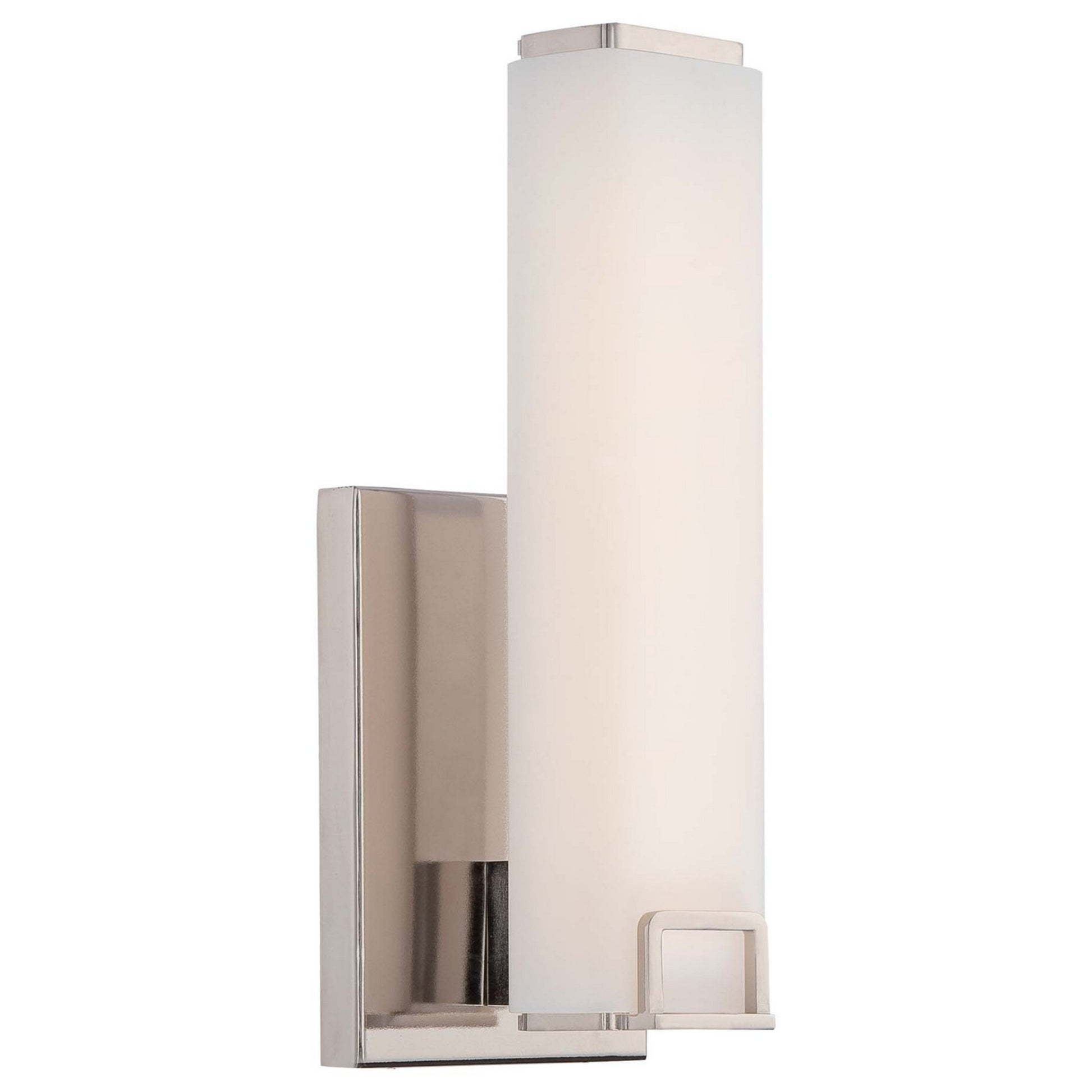 Square 13" LED Bathroom Vanity Light, Polished Nickel Finish - Bees Lighting